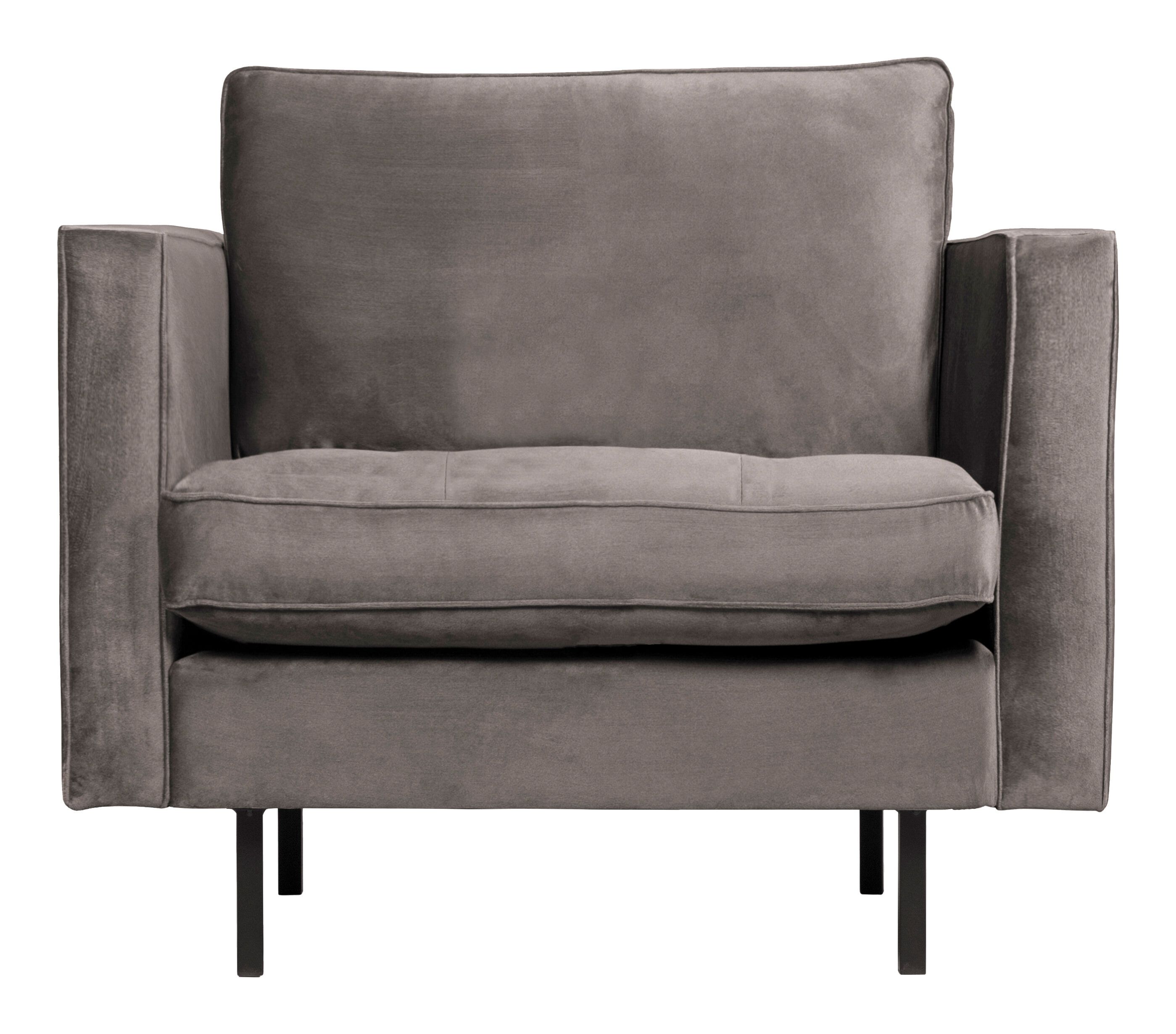 WOOOD Rodeo Velvet Fauteuil – Luxe taupe fluweel, klassiek design