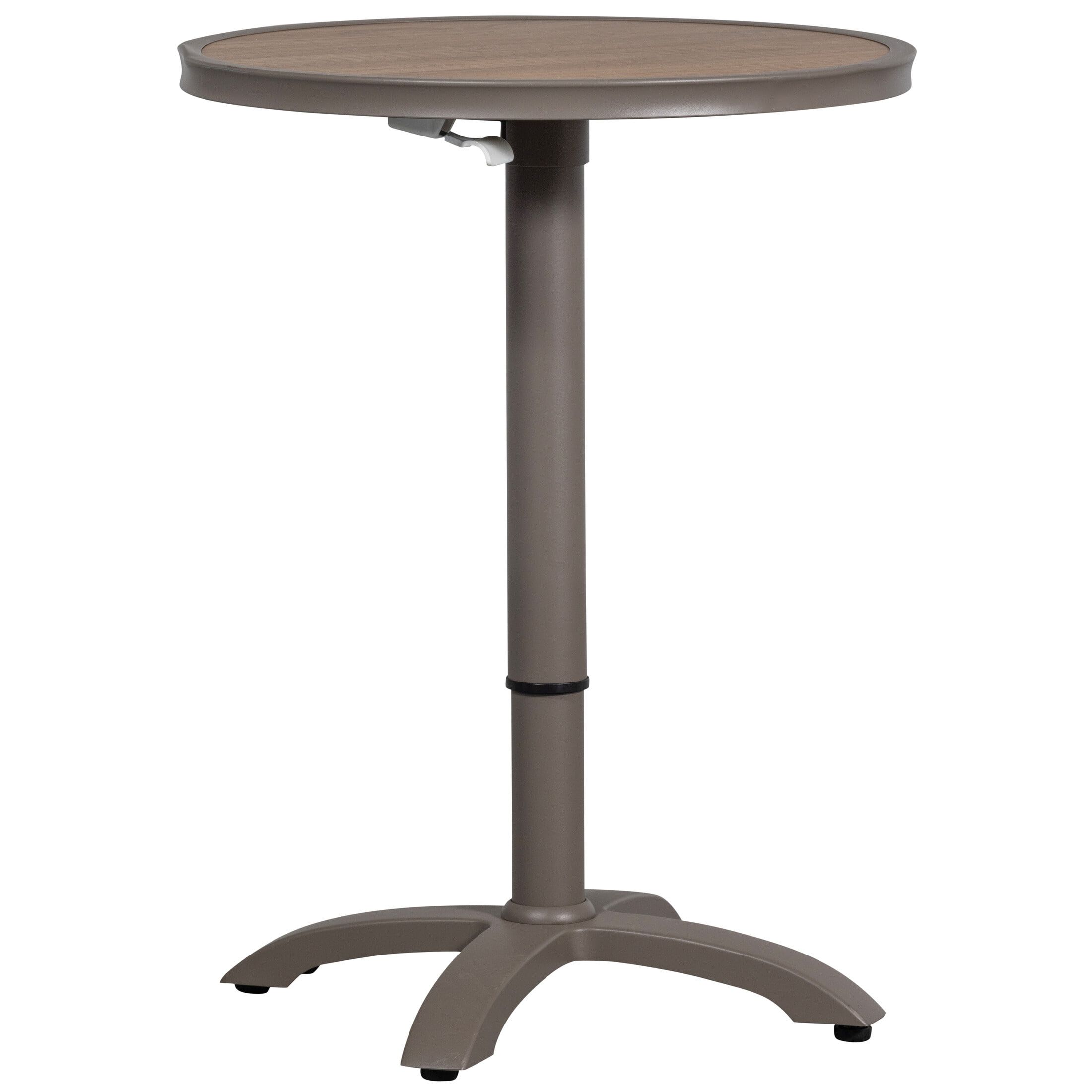 WOOOD Ronde Bartafel Jeppe – Verstelbare outdoor tafel 70 cm in bruine tint