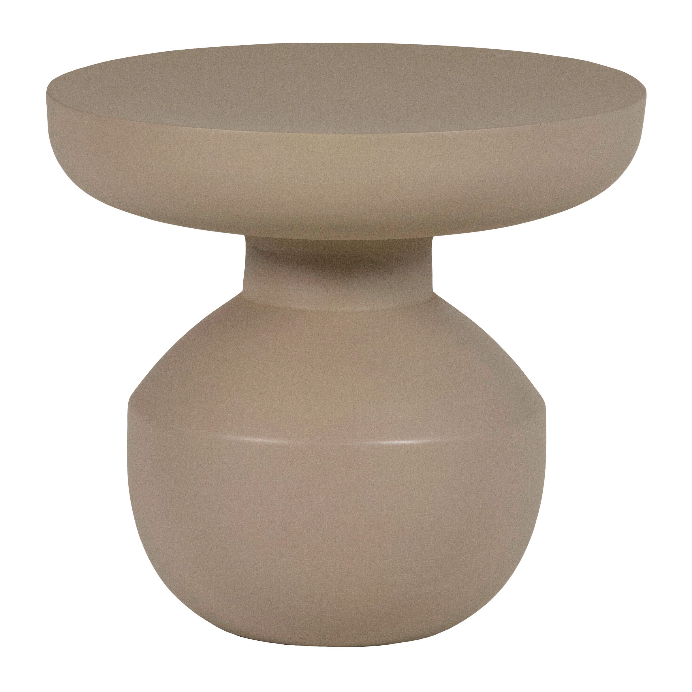 WOOOD Ronde Bijzettafel Bova 45 cm – Bruin – Sculpturale design voor modern wonen