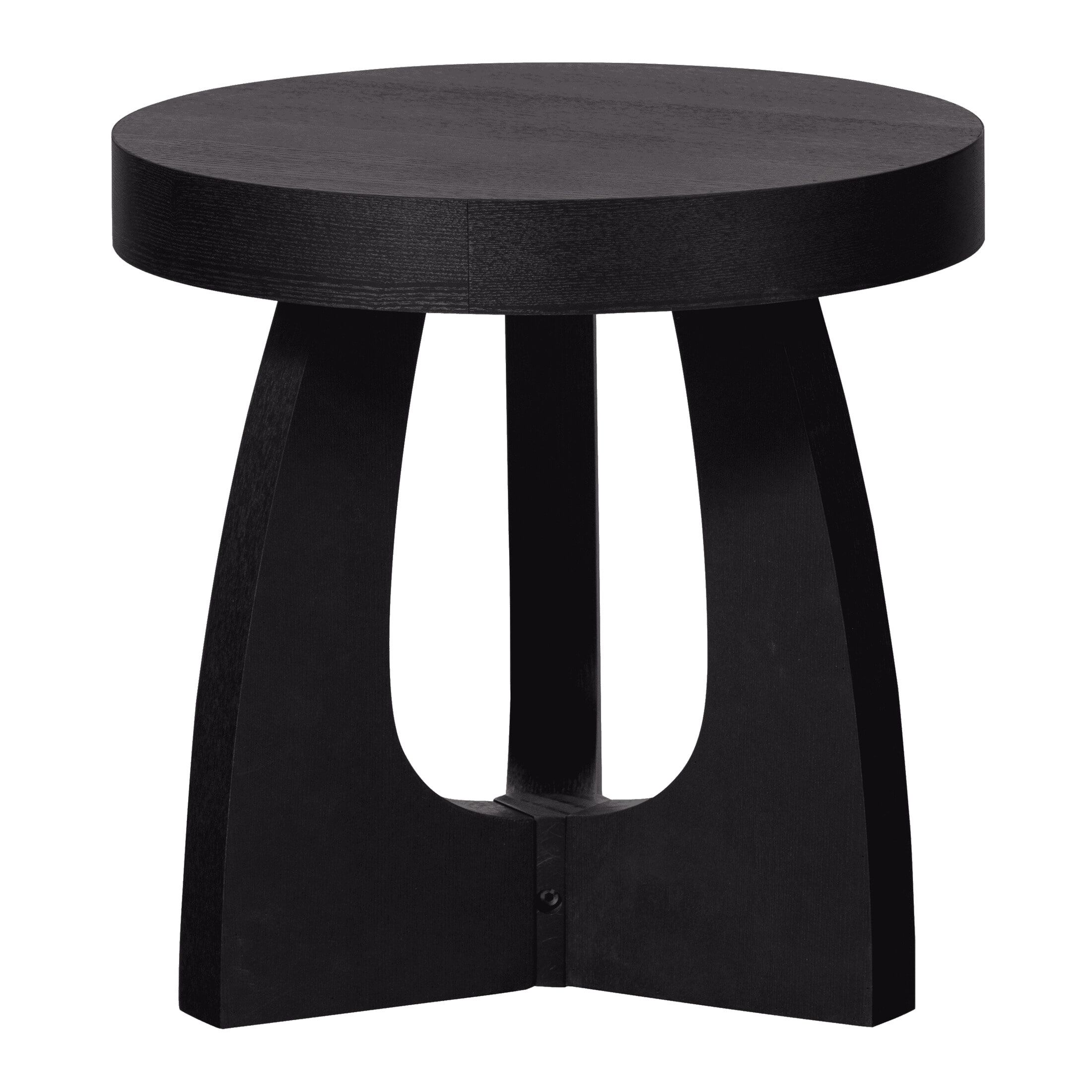 WOOOD Ronde Bijzettafel Tala 45 cm – Zwart, Exclusief Design