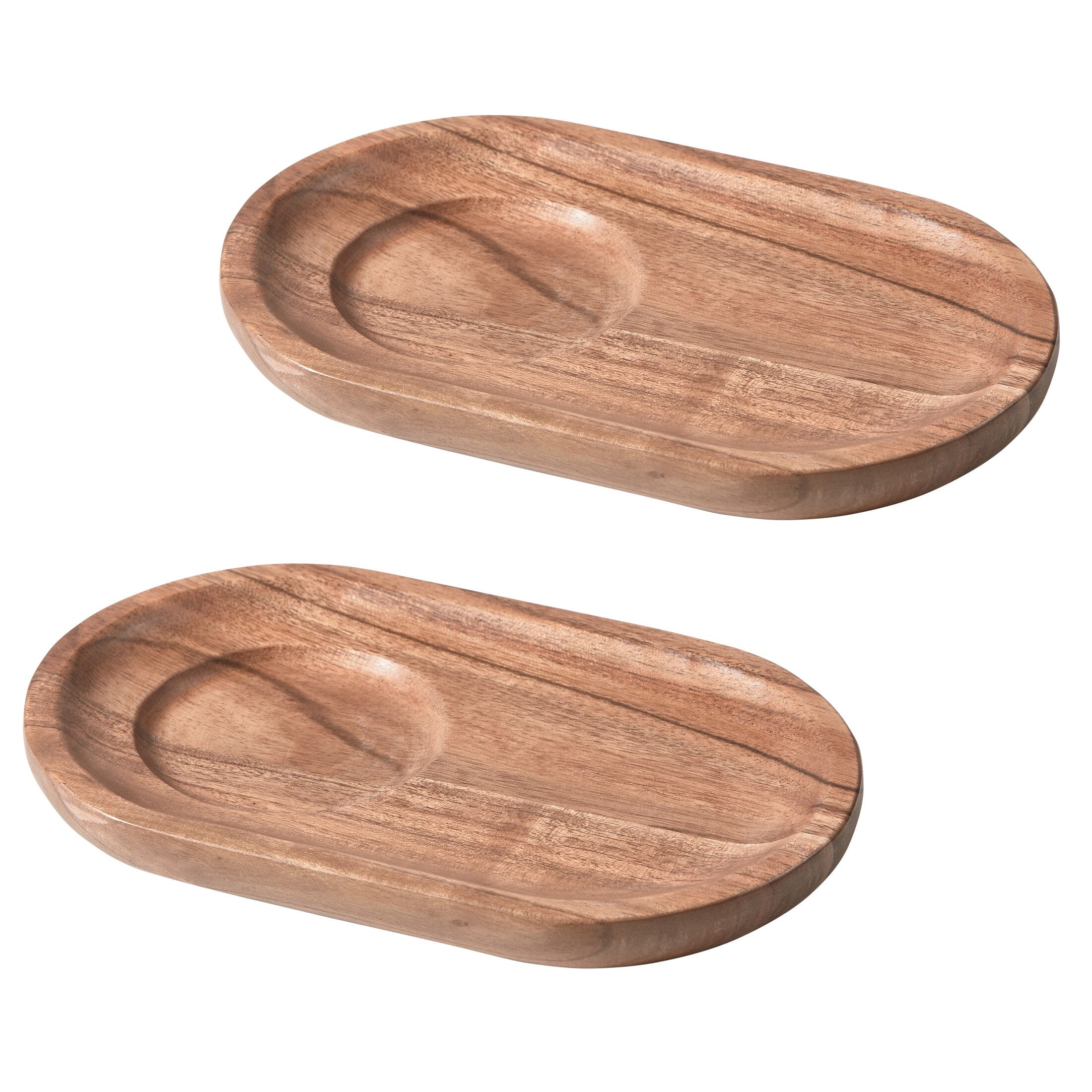 WOOOD Serveerplateau Josje Acaciahout – Set van 2, Naturel