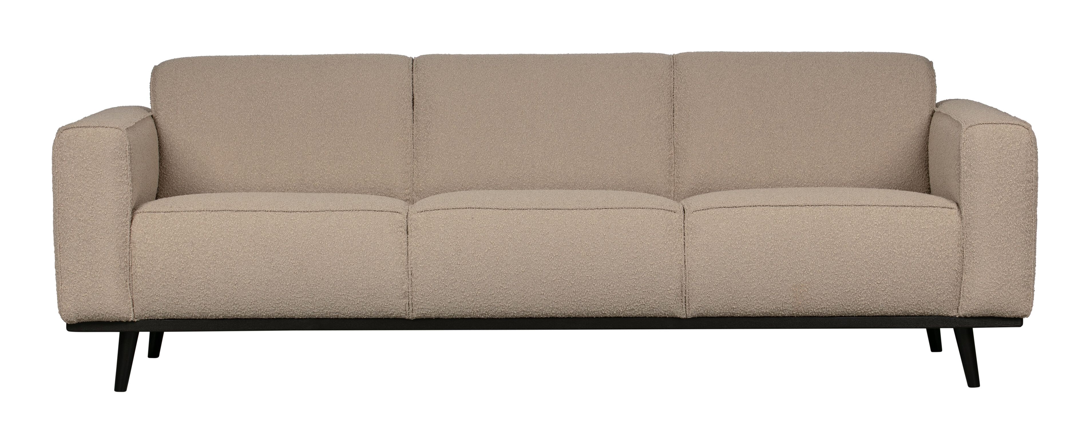 WOOOD Statement 3‑zits bank – chique Bouclé in zacht beige