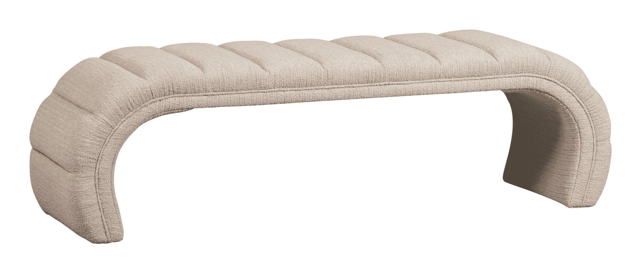 WOOOD Traffic Eetkamerbank – Luxe Geweven Beige Bank van 163 cm
