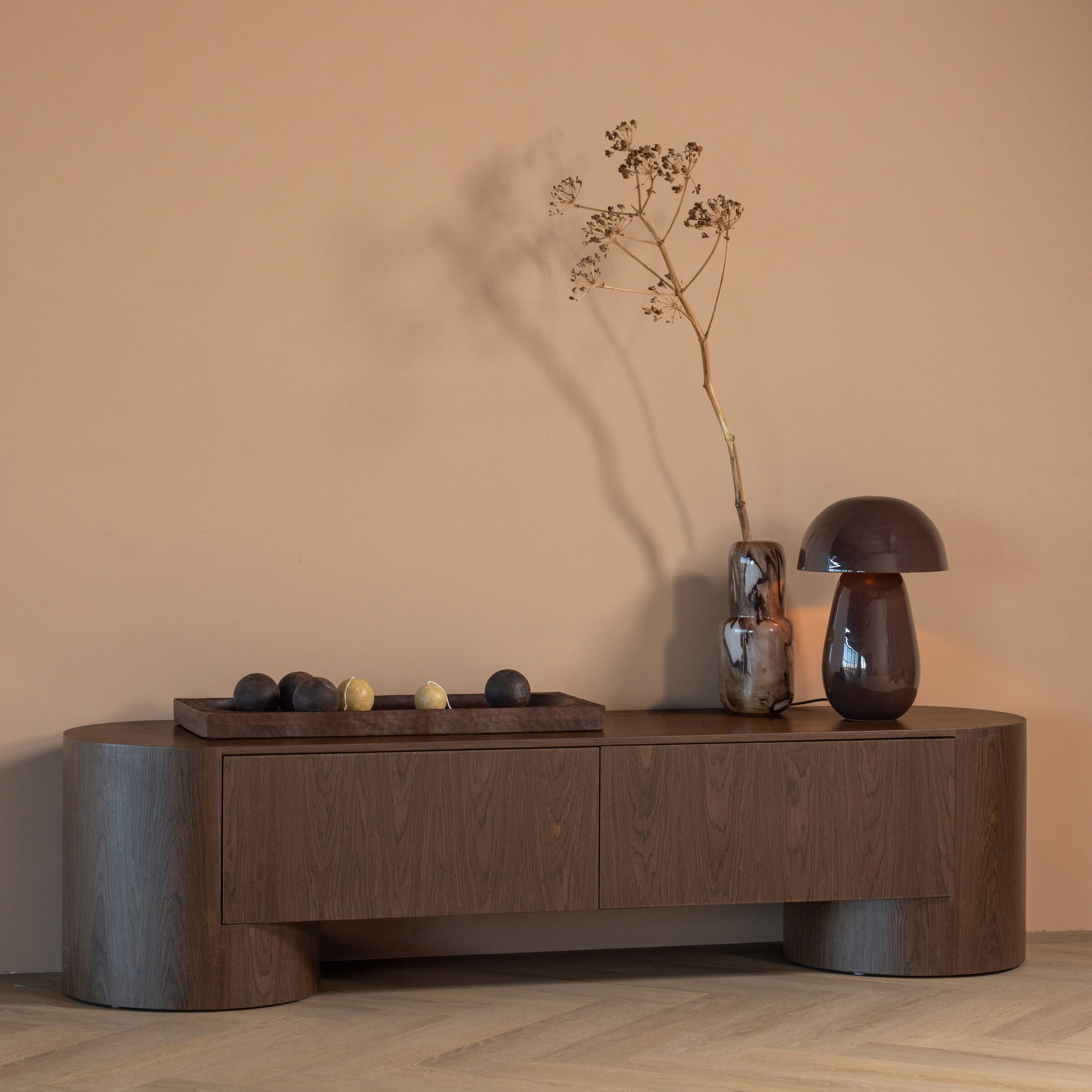 WOOOD Velari TV‑meubel – Luxe bruine TV‑kast van 200 cm