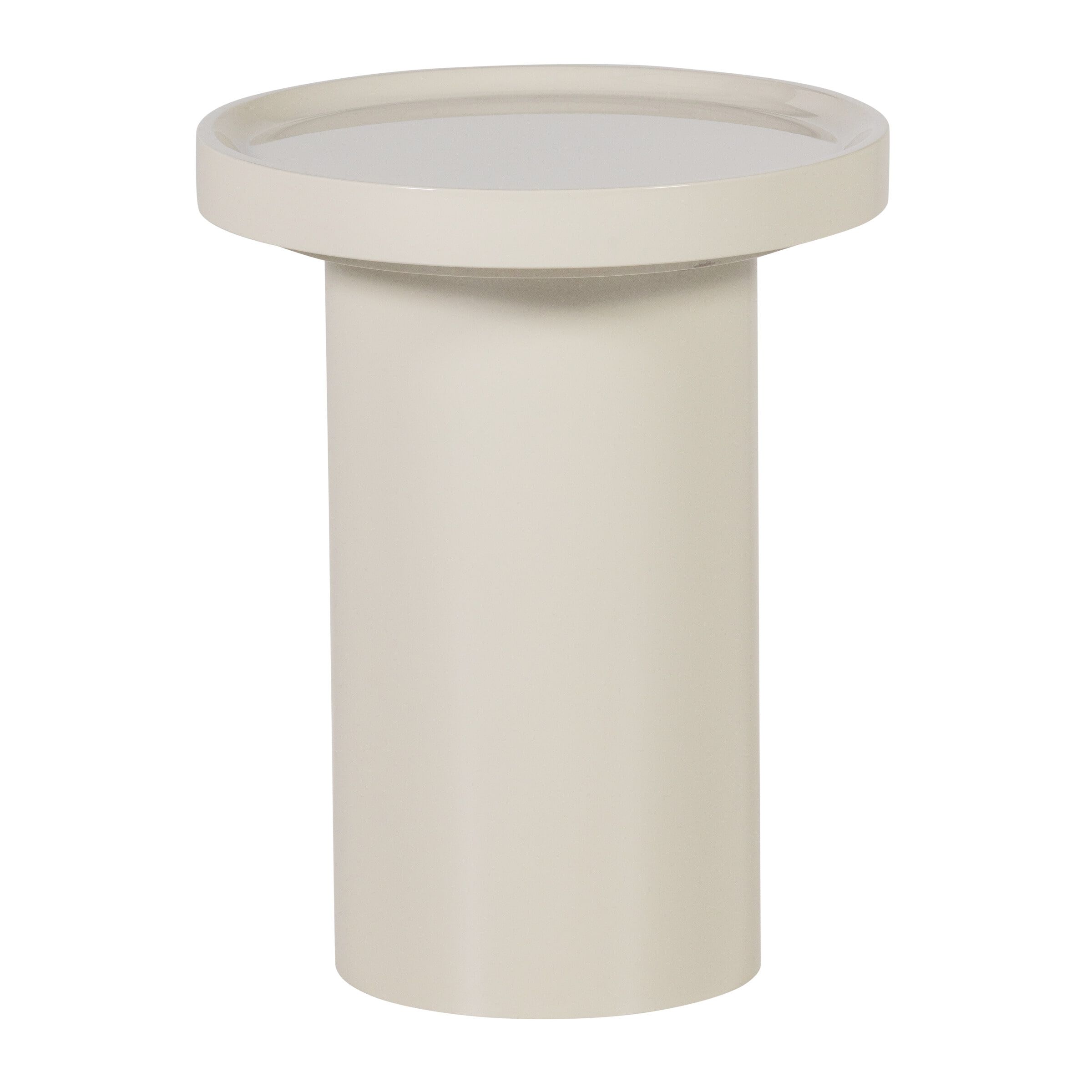WOOOD Veluna ronde bijzettafel 40 cm – Zand, minimalistisch en duurzaam