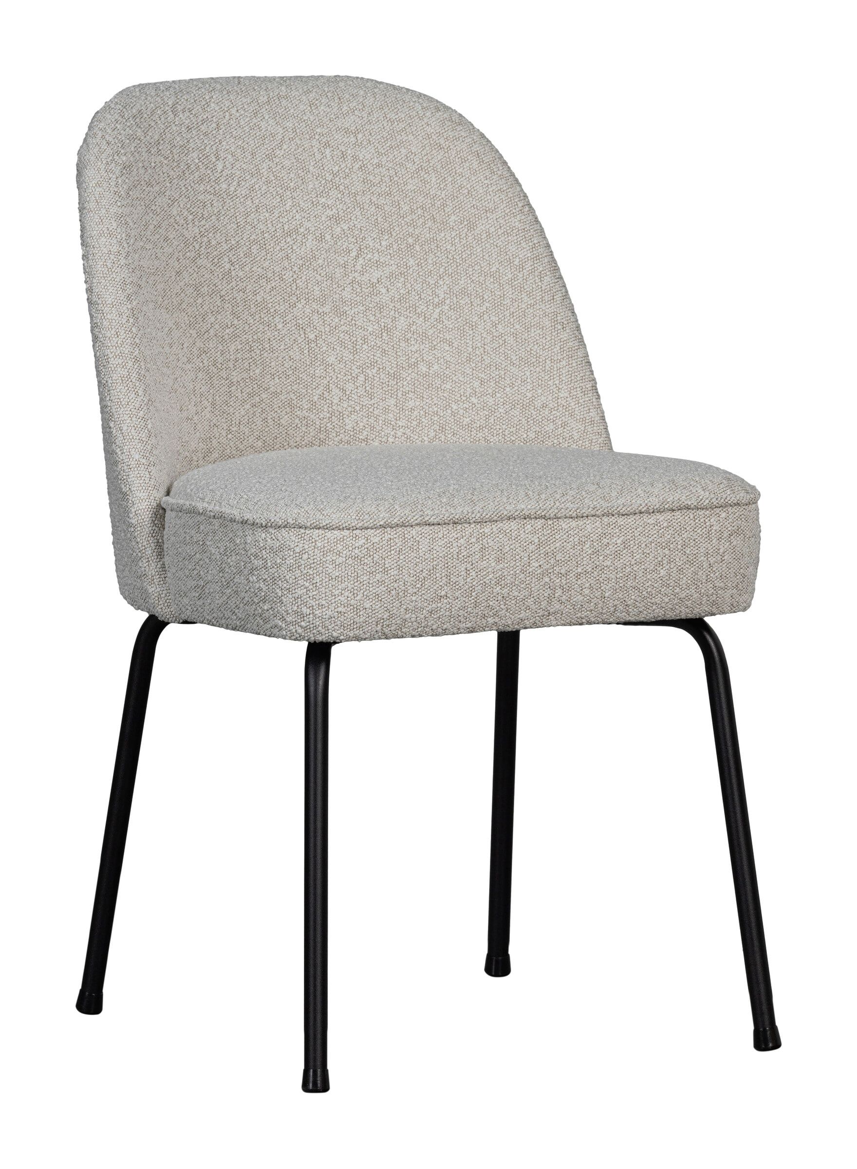 WOOOD Vogue Bouclé eetkamerstoel – Naturel, comfortabel en stijlvol