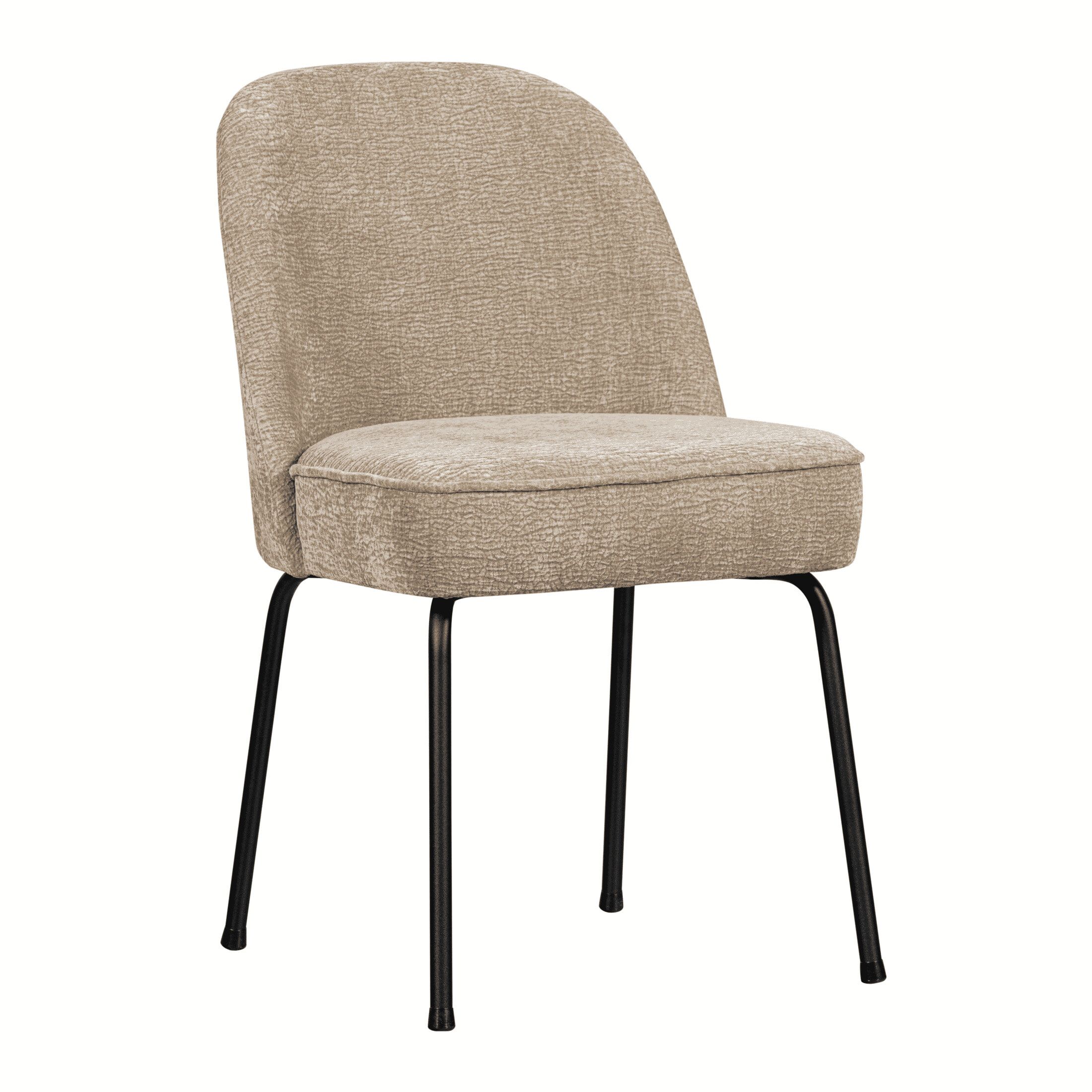 WOOOD Vogue Chenille eetkamerstoel – Zand, comfort en stijl voor jouw eetruimte