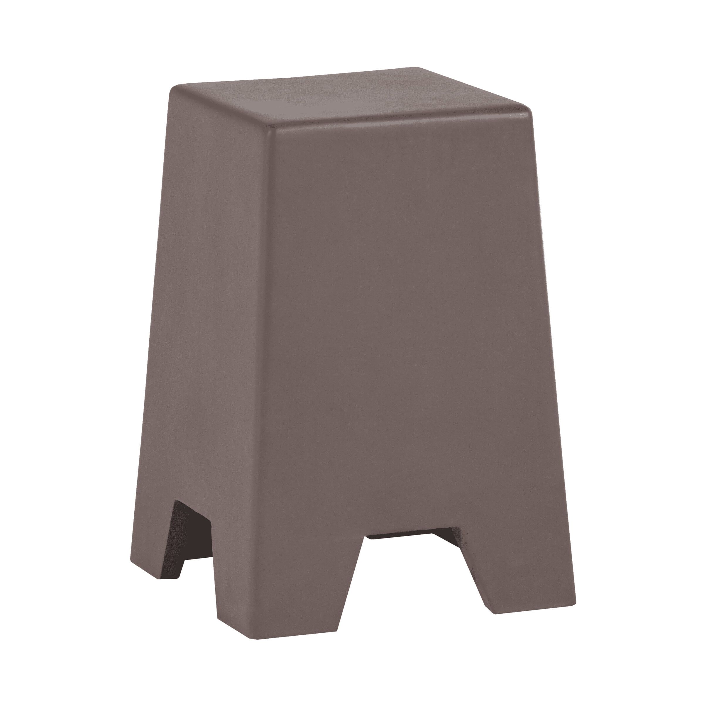 WOOOD Zina Bijzettafel – Minimalistische Fiber Clay Vierkante Tafel in Bruin