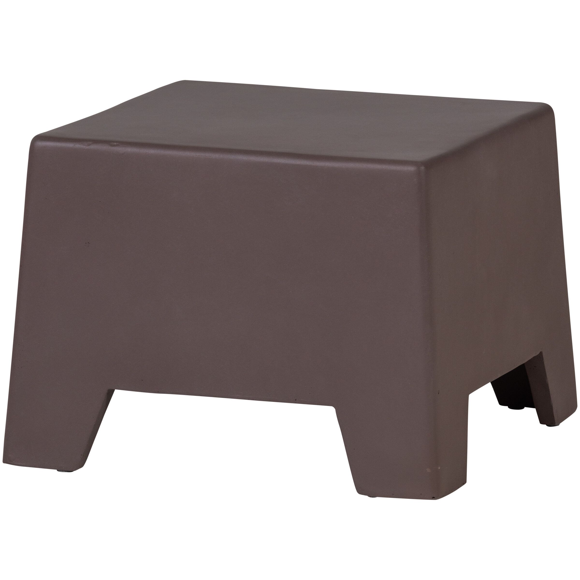 WOOOD Zina Fiber Clay Bijzettafel – Minimalistisch Vierkant 50×50 cm in Bruin