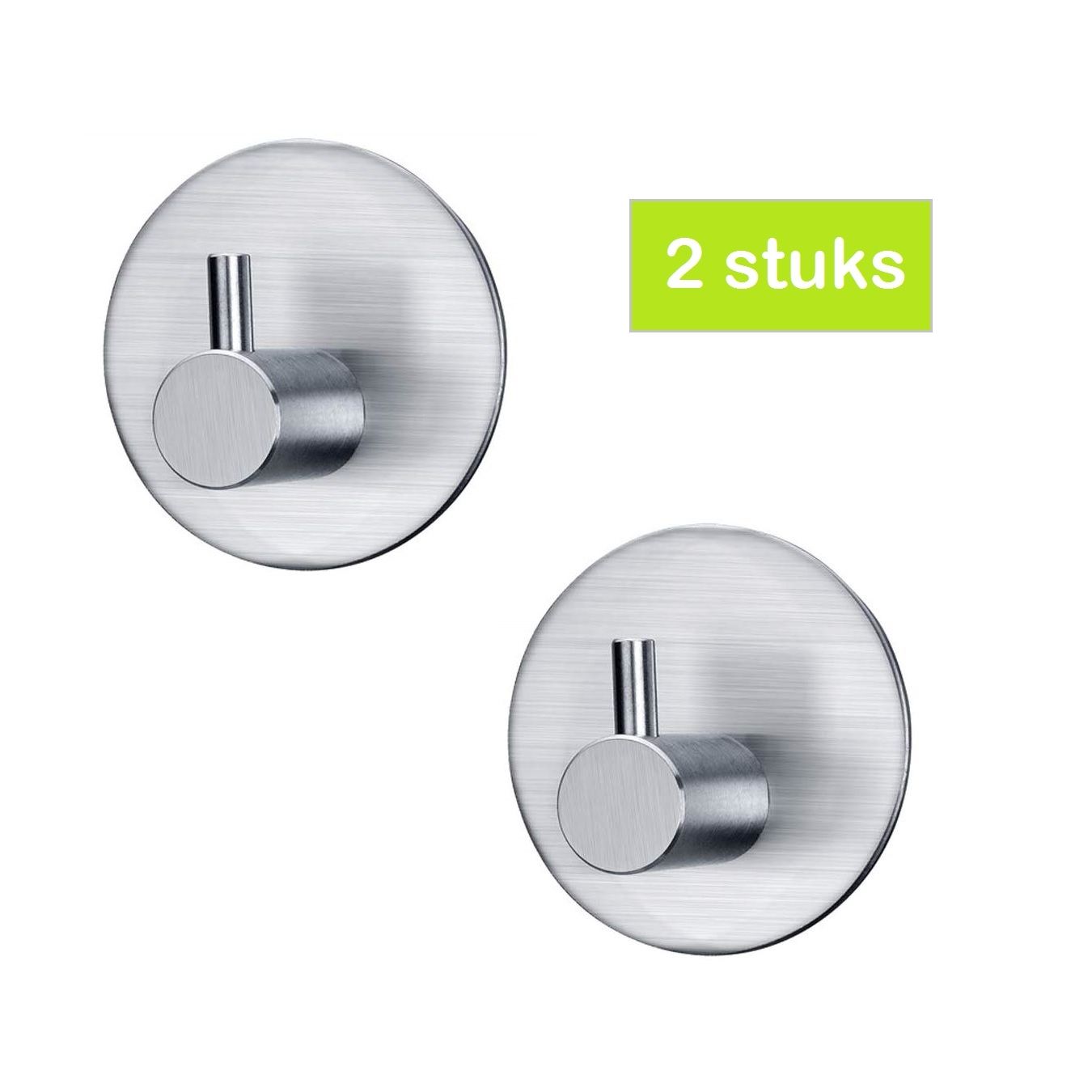 XIVADA Handdoekhaakjes Roma – Stijlvolle zelfklevende RVS haakjes (set van 2)