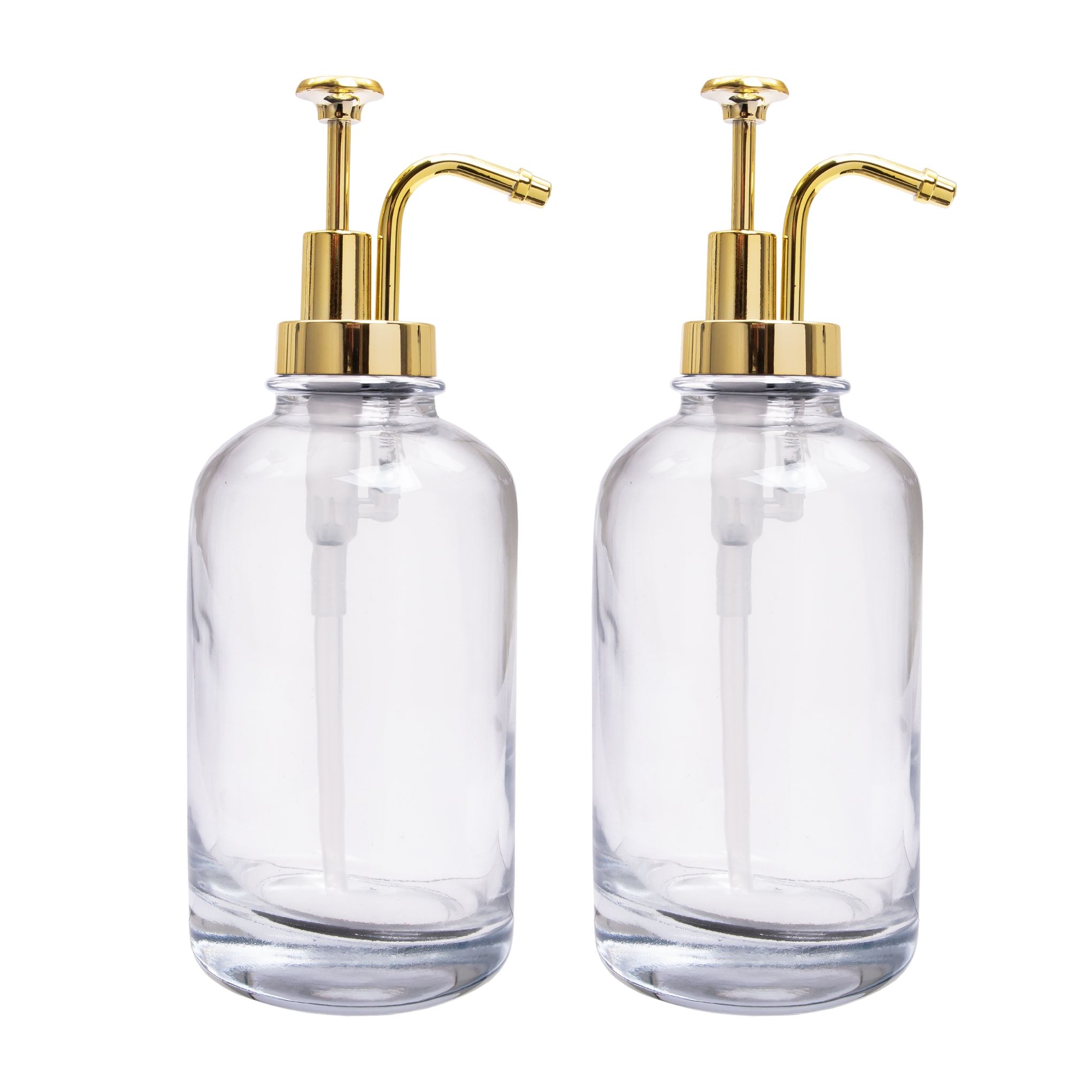 XIVADA Siropen Set – 2 Glazen Koffiedosers met Gouden Pomp, 500 ml