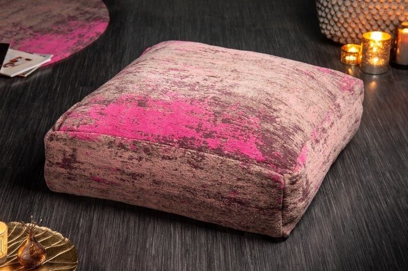 XL Design Vloerkussen Modern Art – Rood‑Roze Abstracte Zitpoef van Invicta Interior