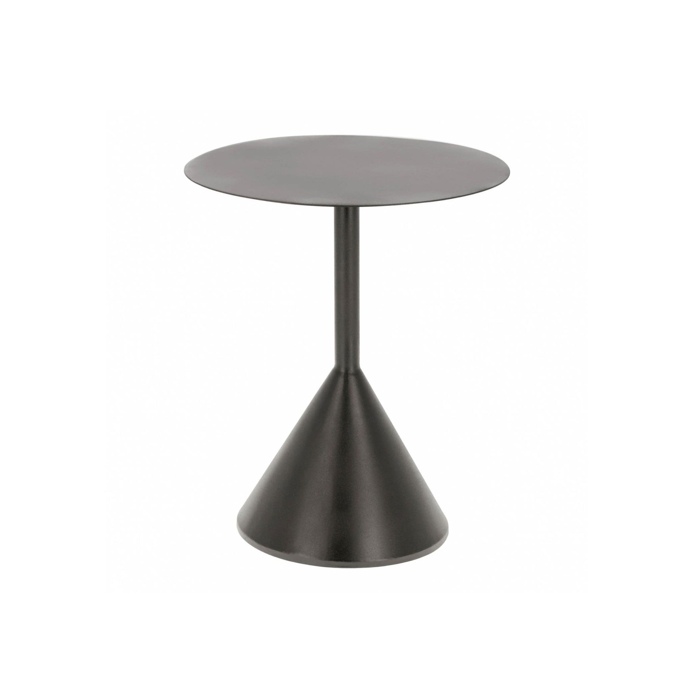Yinan ronde bijzettafel van Kave Home – strak zwart, 48 cm