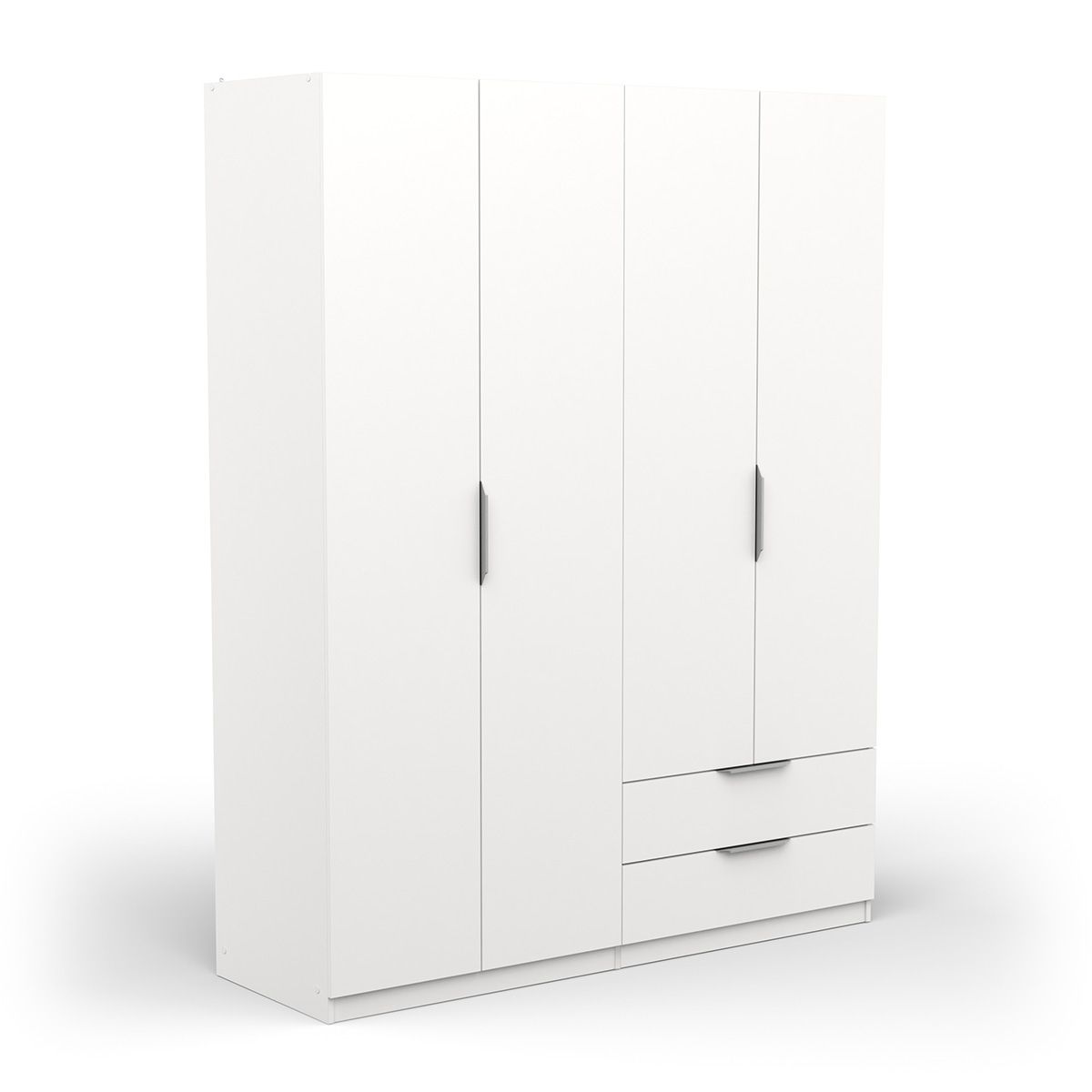 Young Furniture Ghost Inloopkledingkast 4 Deuren & 2 Laden – 160 × 203 cm – Wit