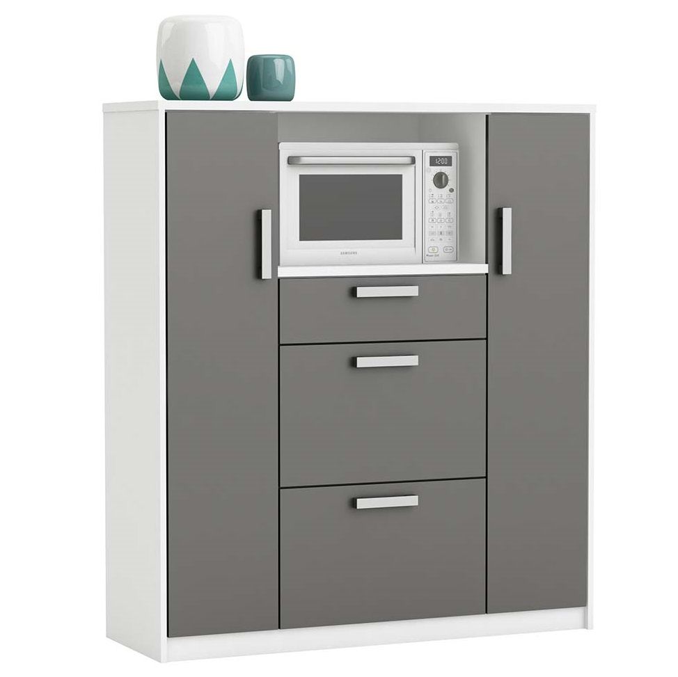 Young Furniture Keukenkast Range – 116 cm wit‑antraciet, modern en functioneel