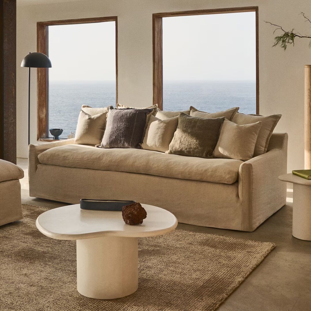 Zenira 3‑zitbank van Kave Home – Comfortabel design in tijdloos beige