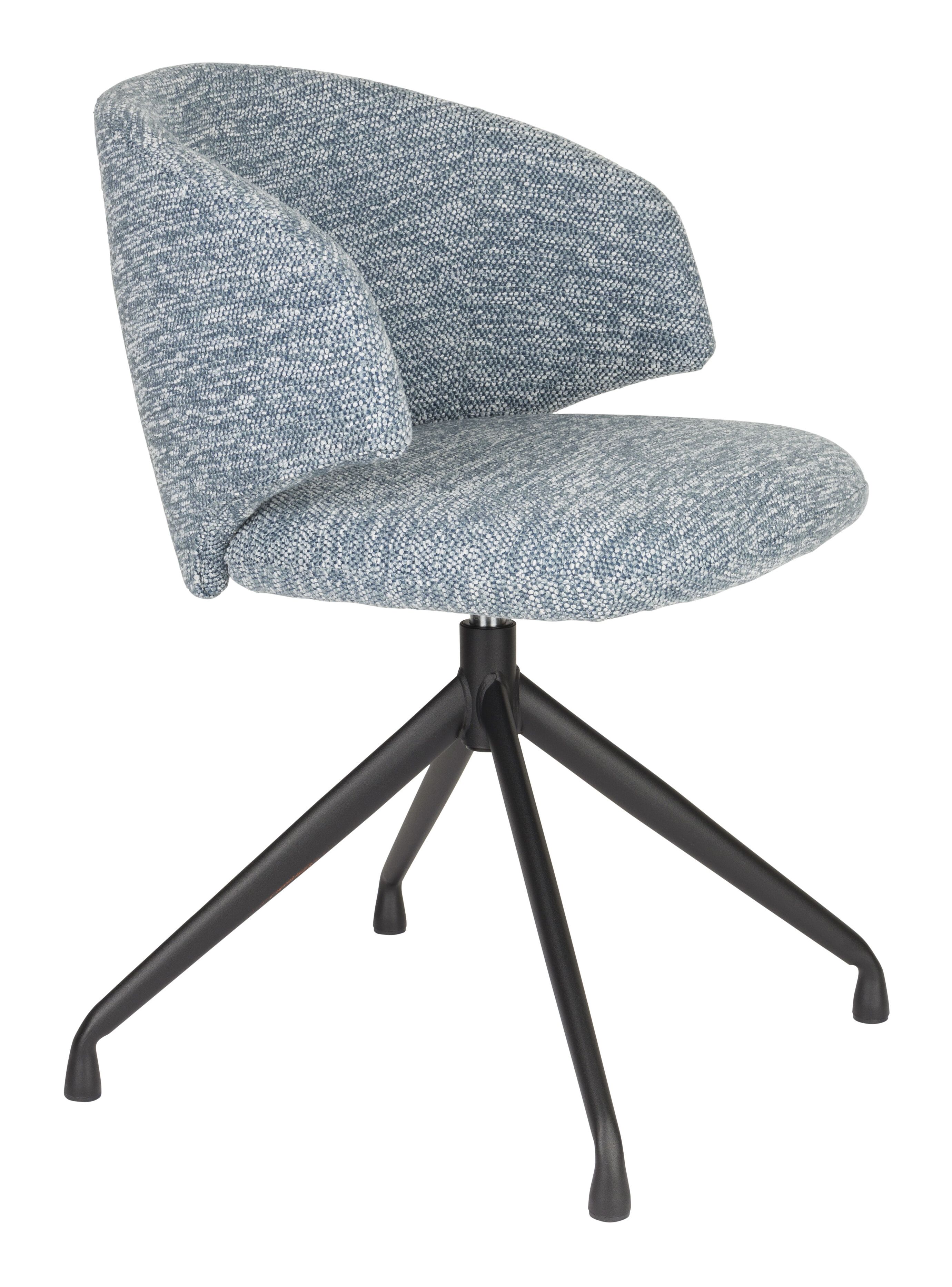 ZILT Draaibare Eetkamerstoel Mikea – Modern Blauw Comfort