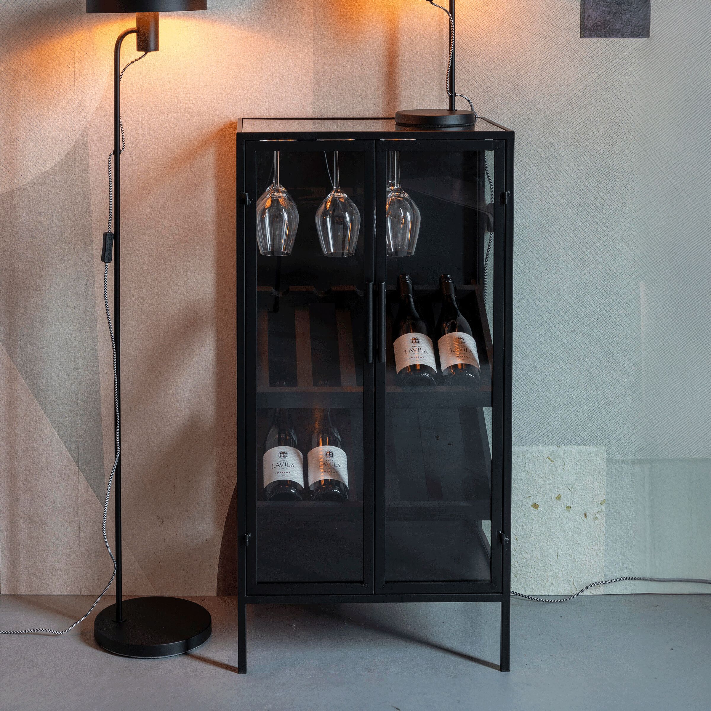 ZILT Erickson Zwarte Wijnkast – Compacte Elegant voor 10 Flessen