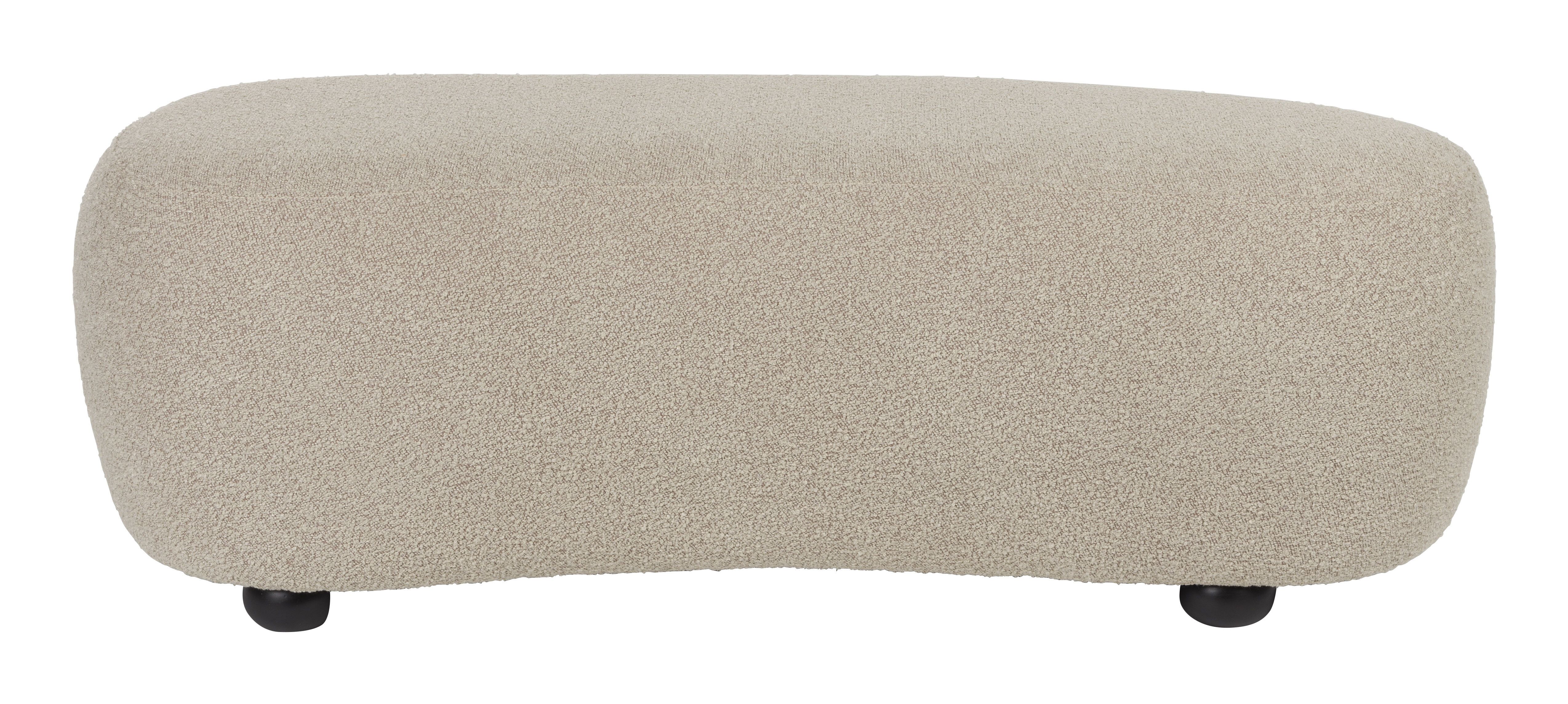 ZILT Hocker Cheron Bouclé – Luxe Beige Poef voor Elk Interieur