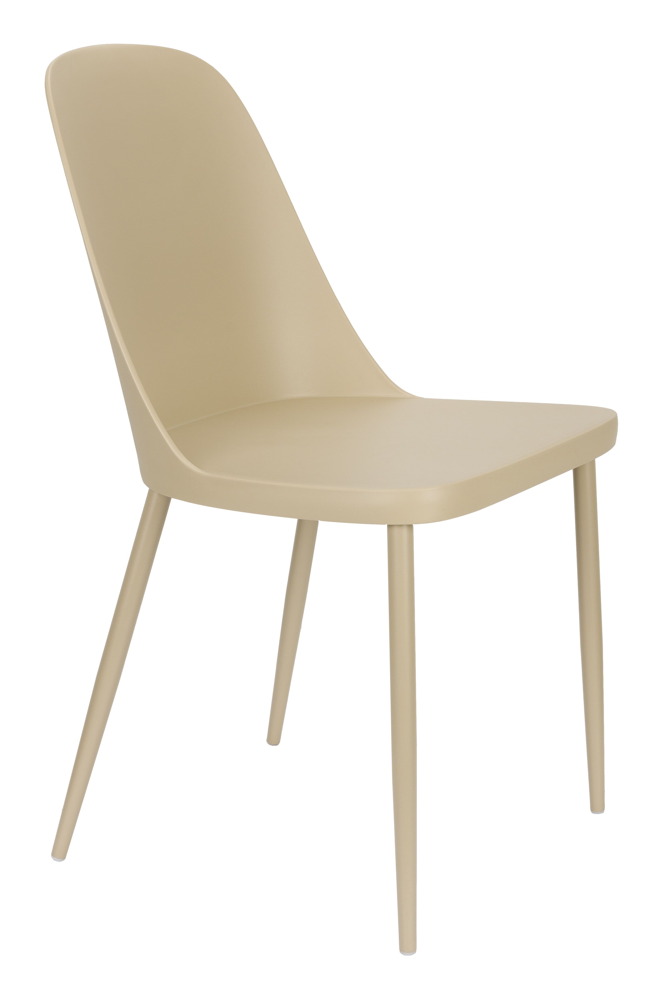 ZILT Kaylea eetkamerstoel – Strakke beige stoel voor moderne eetruimtes