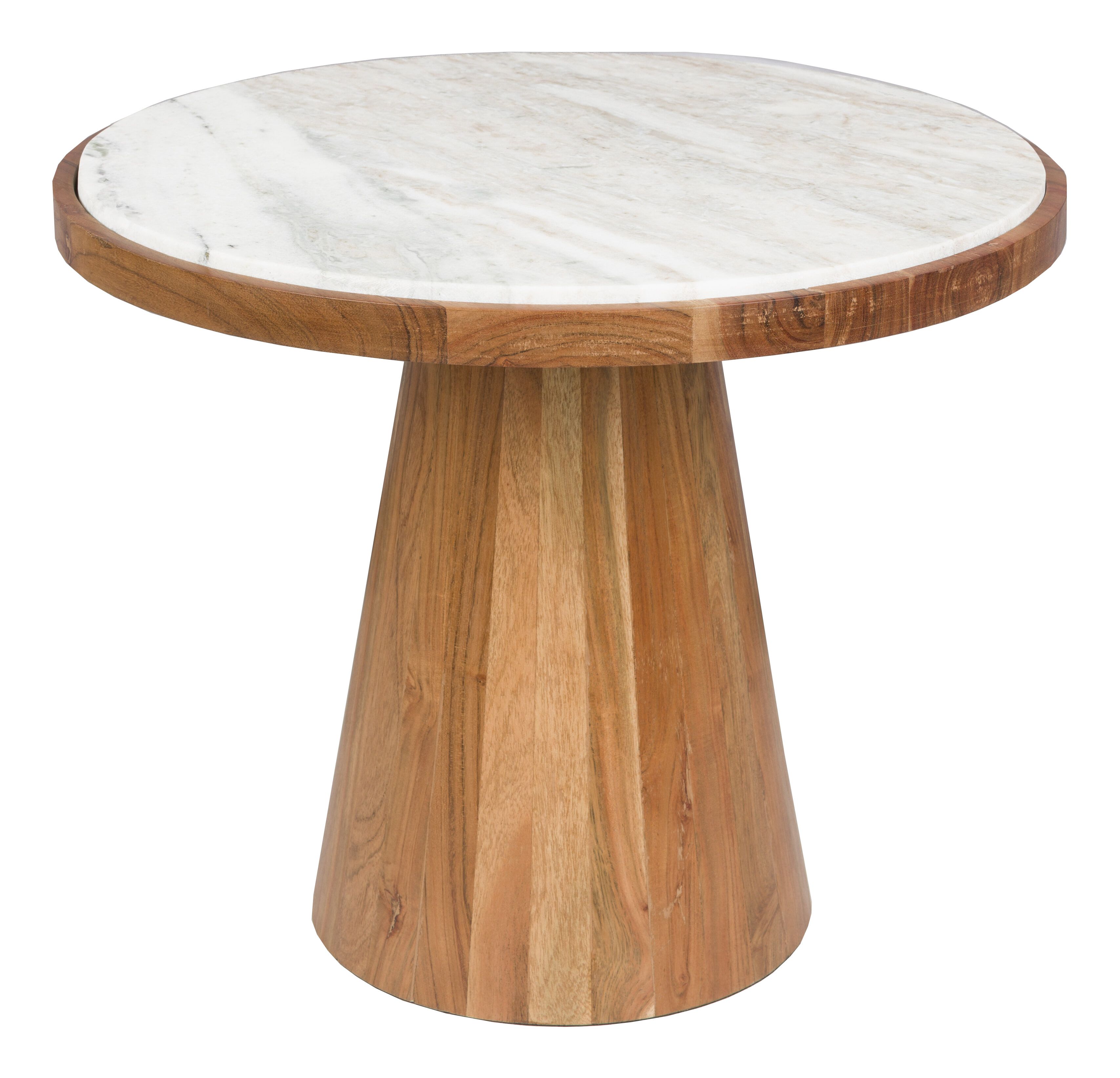 ZILT ronde salontafel Dejuan – Elegante marmer‑acaciahout combinatie, 50 cm