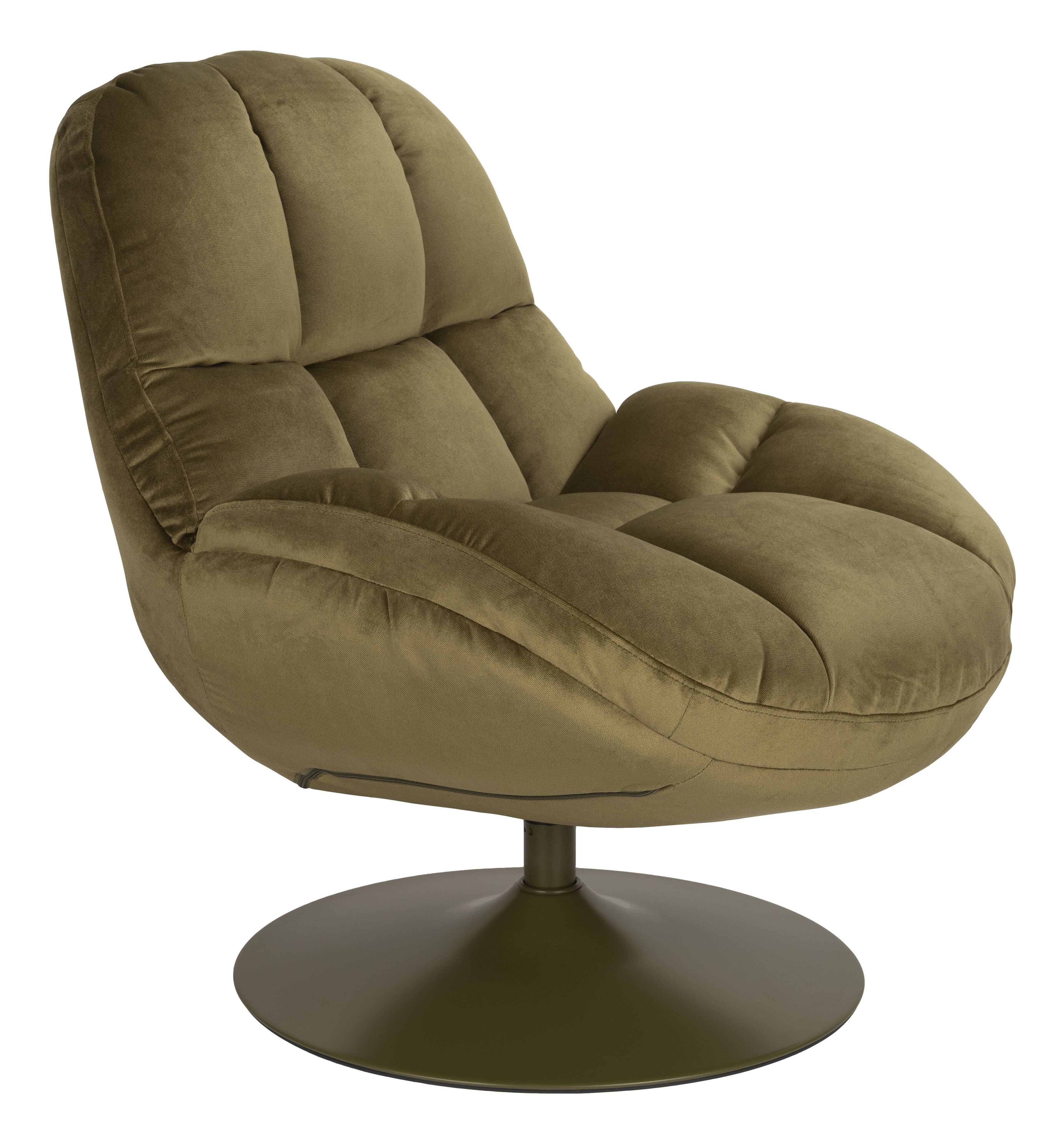 ZILT Samer Velvet Draaifauteuil – Groene Luxe voor iedere woonruimte