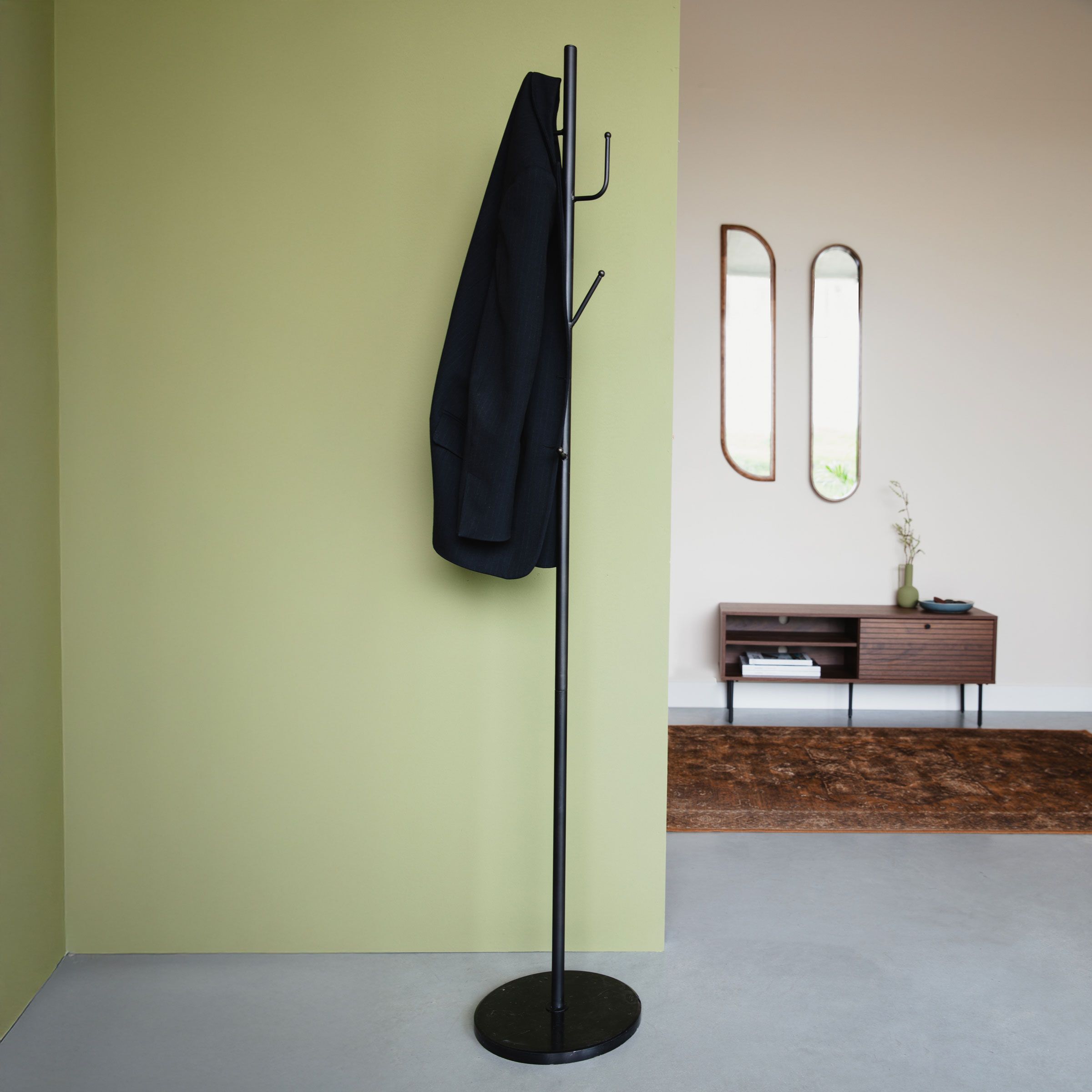 ZILT Staande Kapstok Jerrie – 7 haken, 170 cm, Zwart