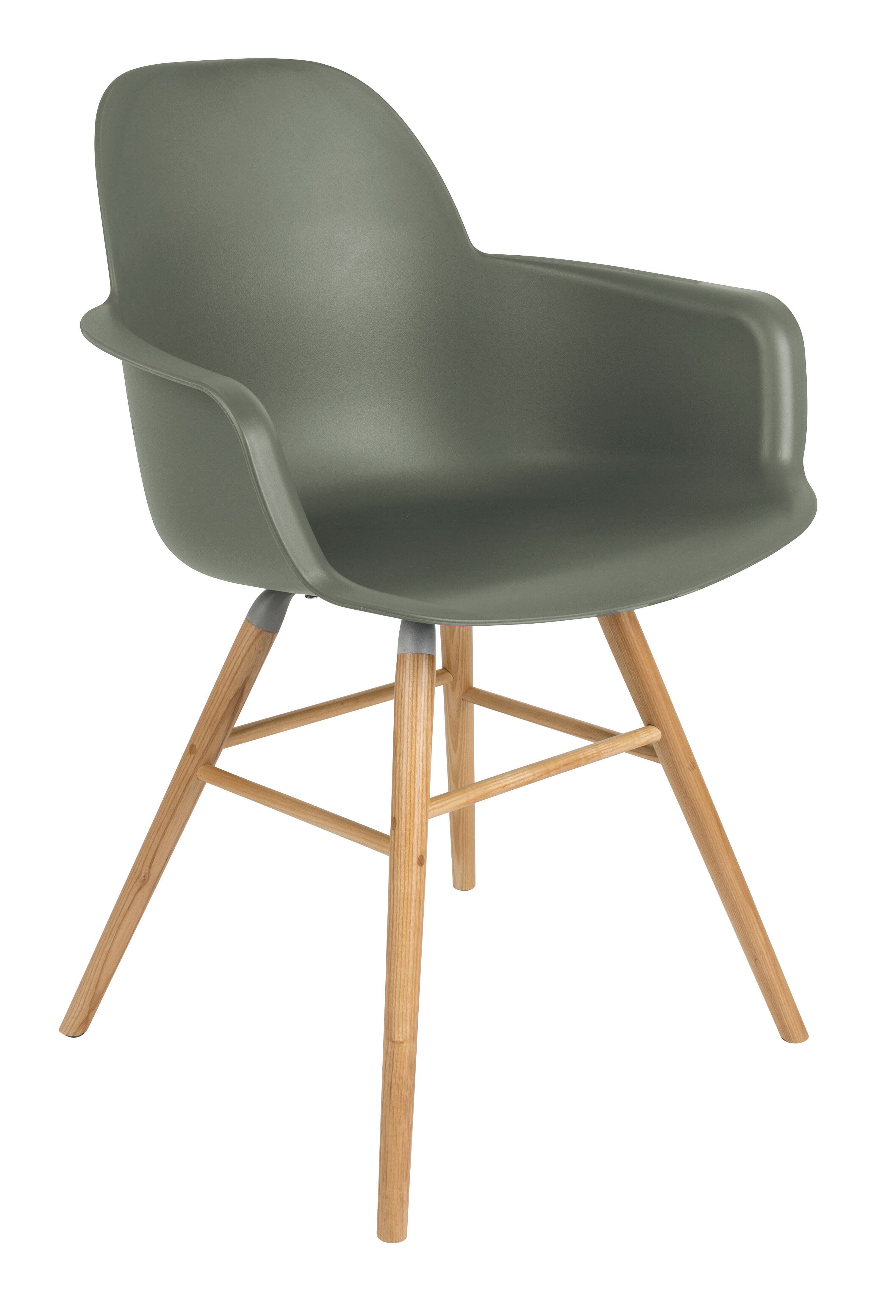 Zuiver Albert Kuip eetkamerstoel met armleuning – modern design in groen