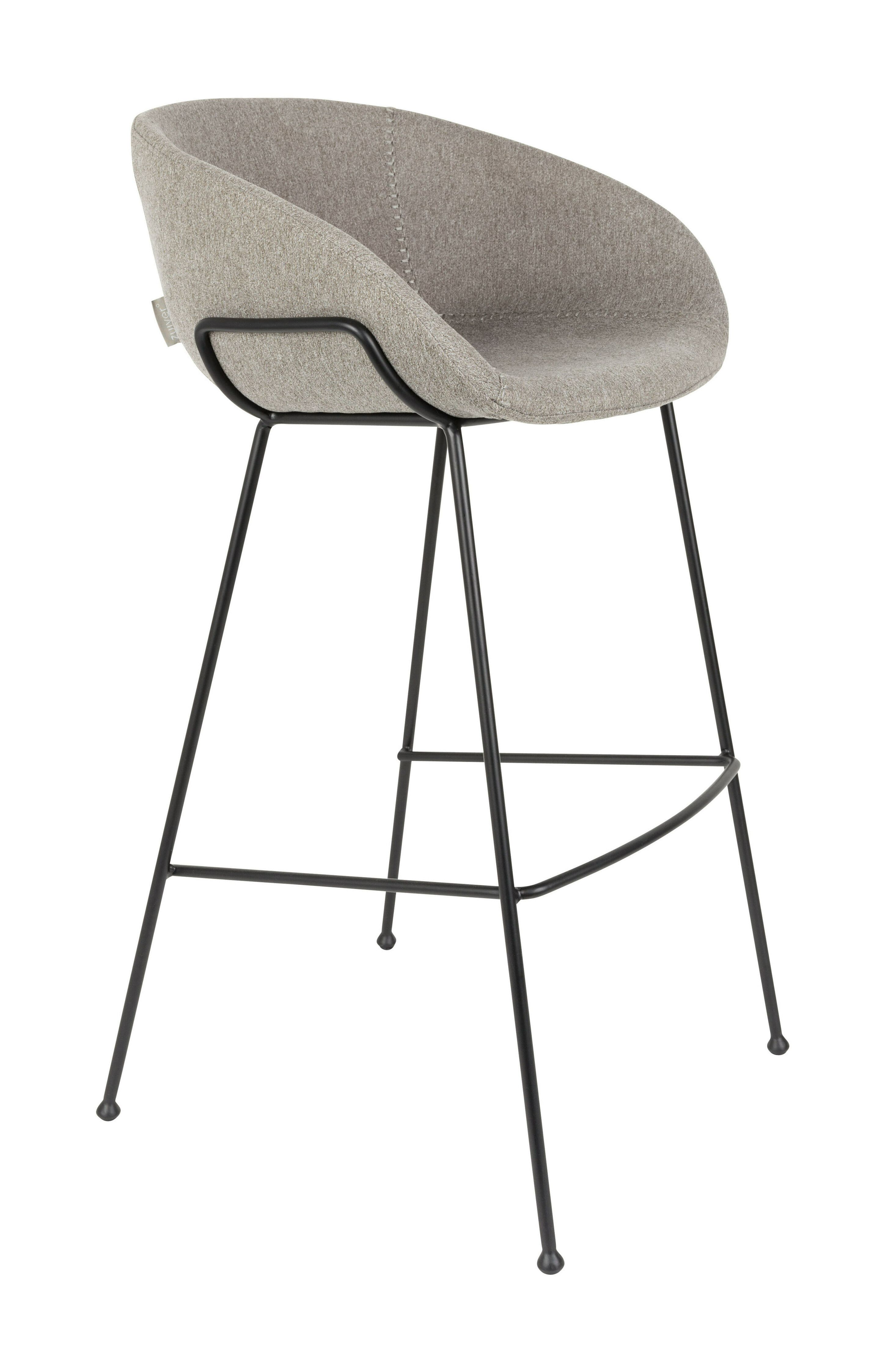 Zuiver Barkruk Feston Stof – Grijze Elegantie voor je Keuken of Bar