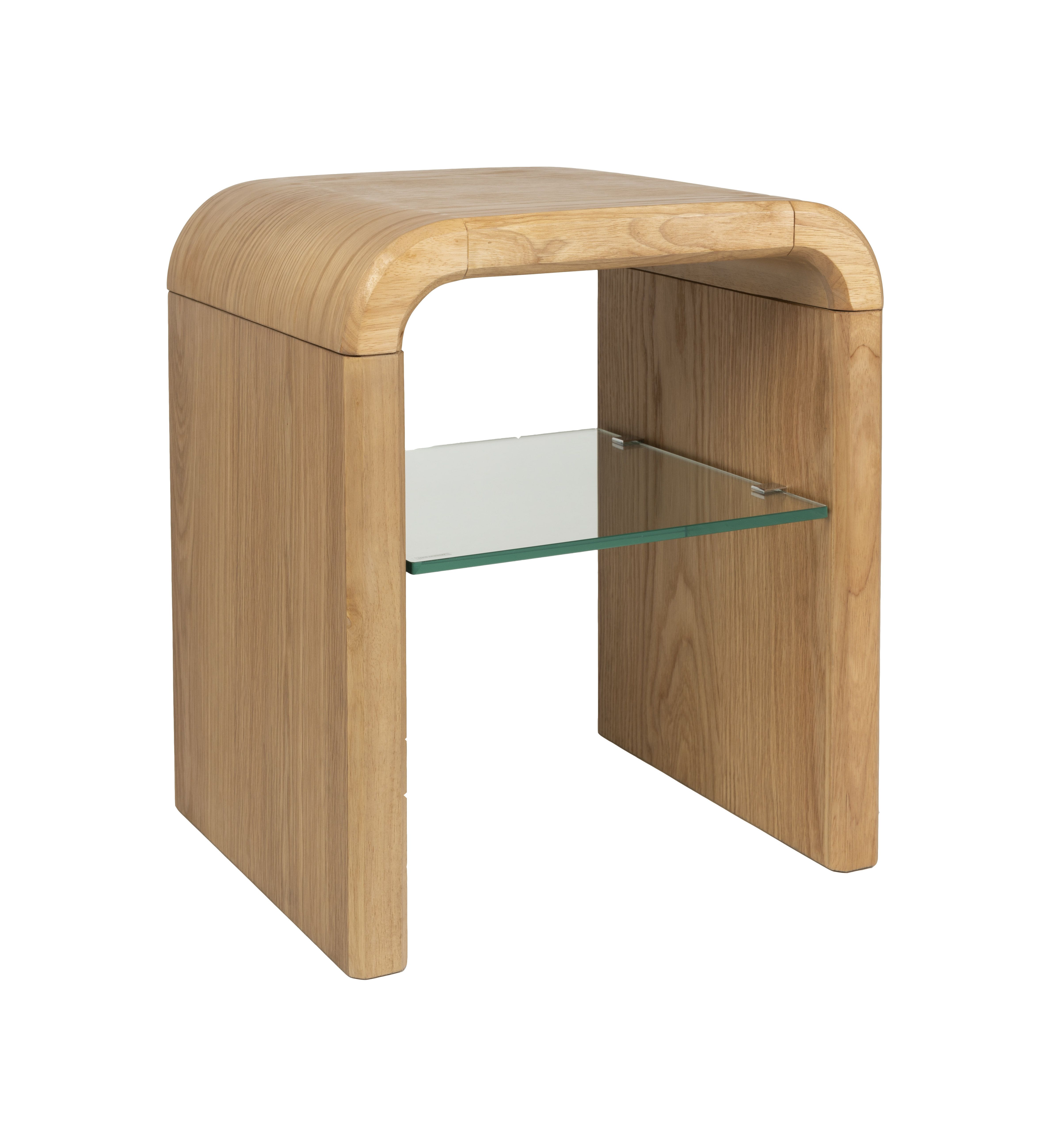Zuiver Brave Bijzettafel – Natureel eiken & rubberhout, 50 × 42 cm