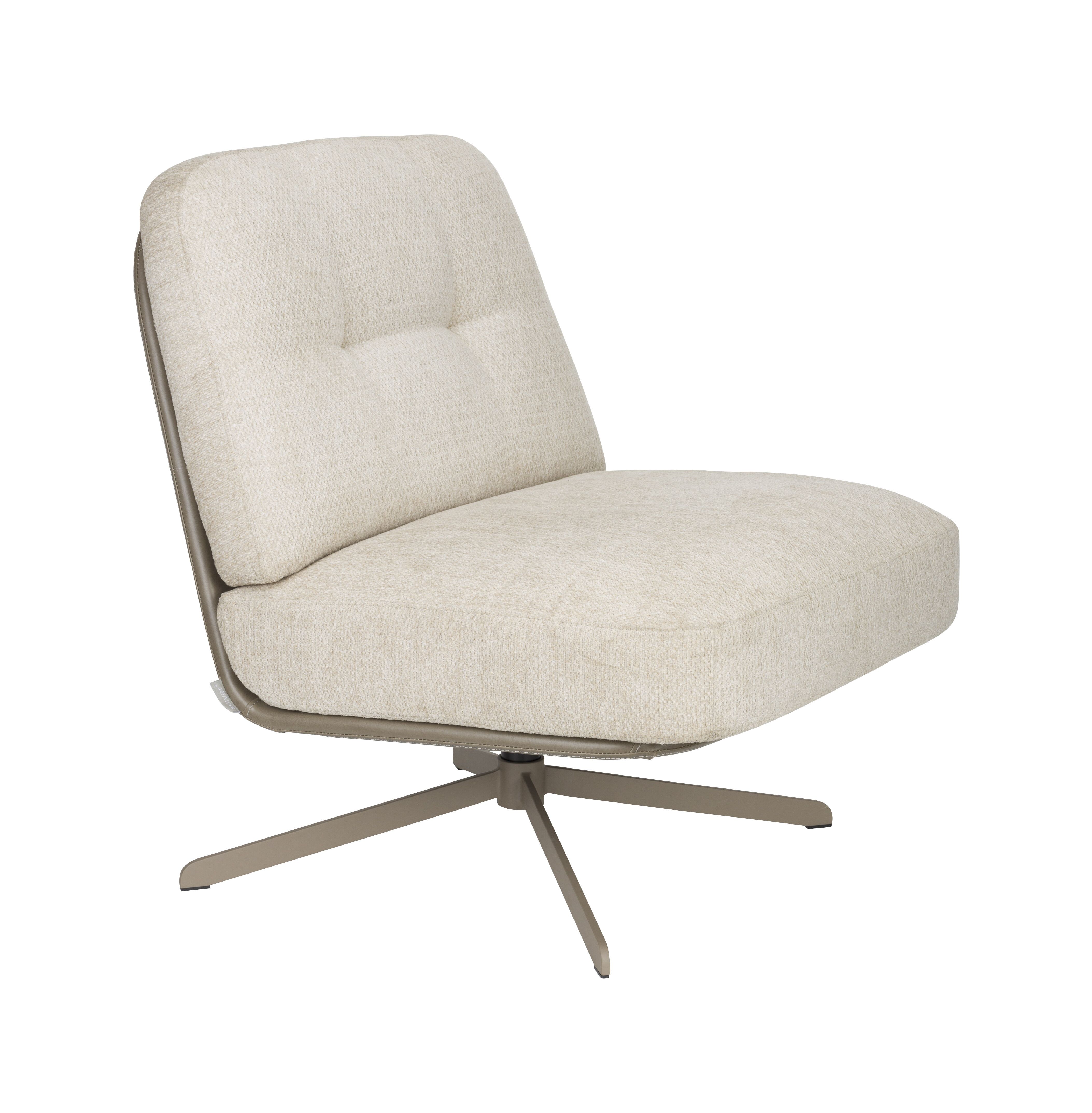 Zuiver Draaifauteuil Benjamin – Crème: Stijlvolle, draaibare zitplek voor elk interieur