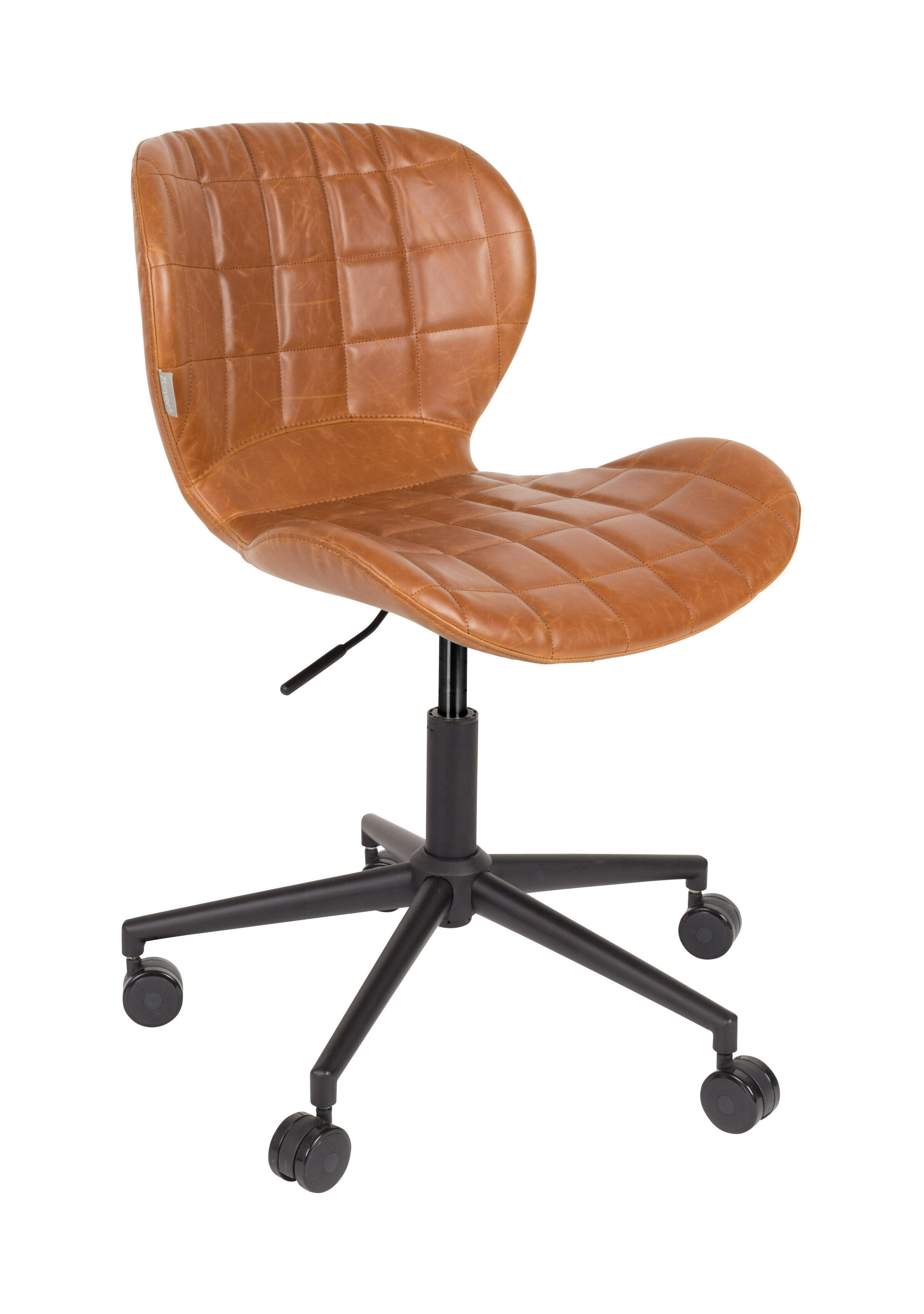 Zuiver OMG Bureaustoel – Stijlvol PU‑leer in Warm Bruin