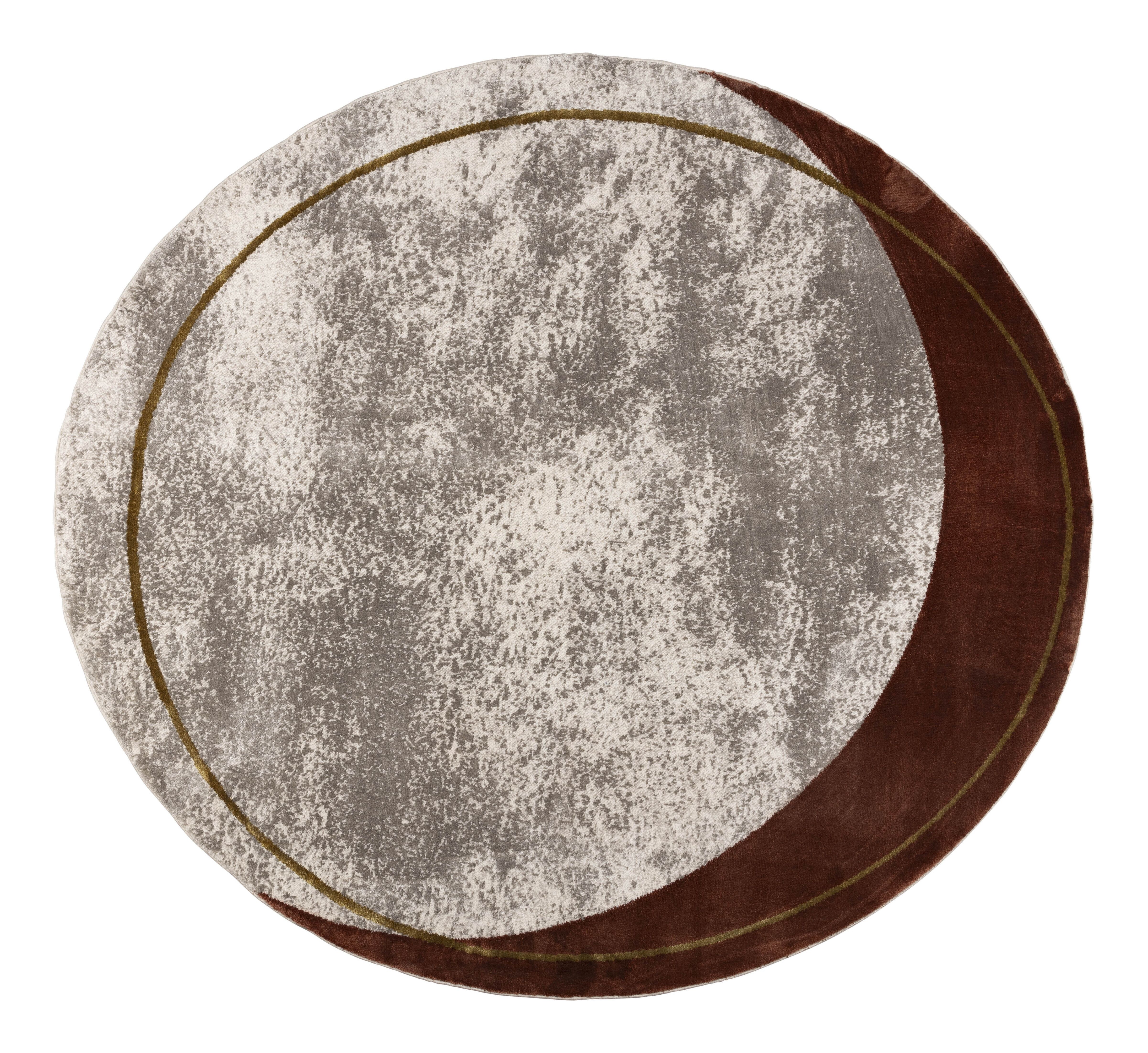Zuiver Organisch Vloerkleed Noon – Warm Rond Bruin (200×220 cm)