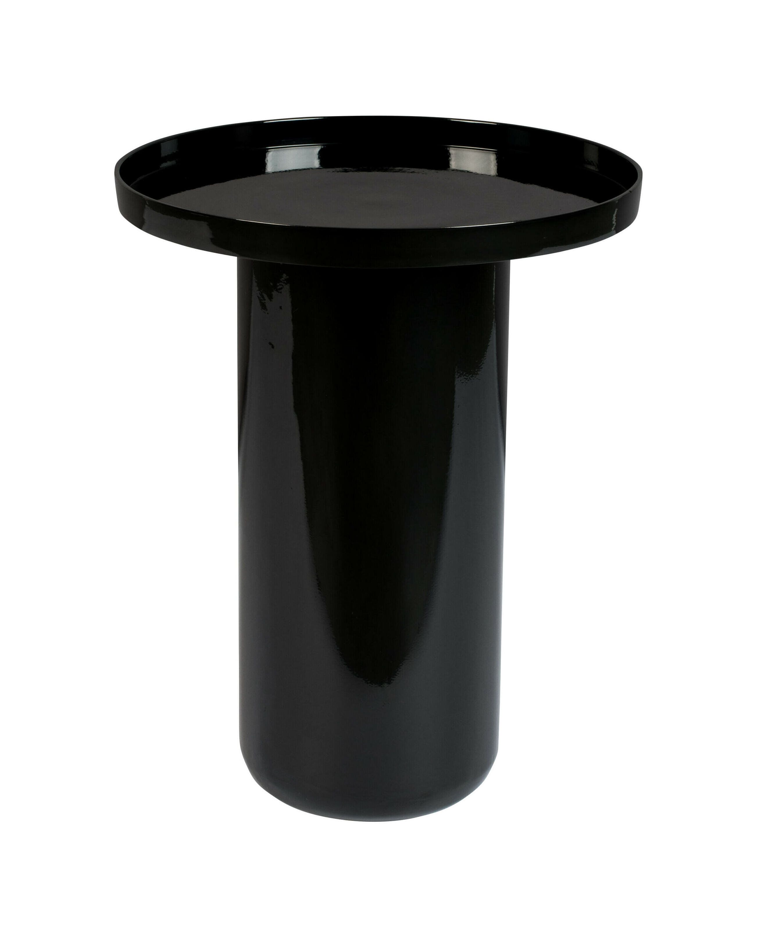 Zuiver Ronde Bijzettafel Shiny Bomb 40 cm – Strakke Zwarte Glans voor Moderne Interieurs