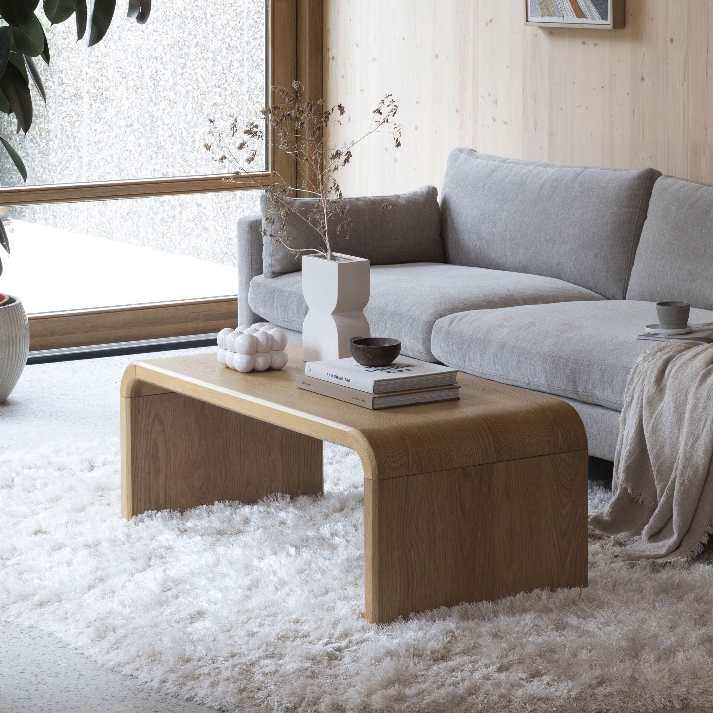 Zuiver Salontafel Brave – Naturel, 120 × 60 × 45 cm