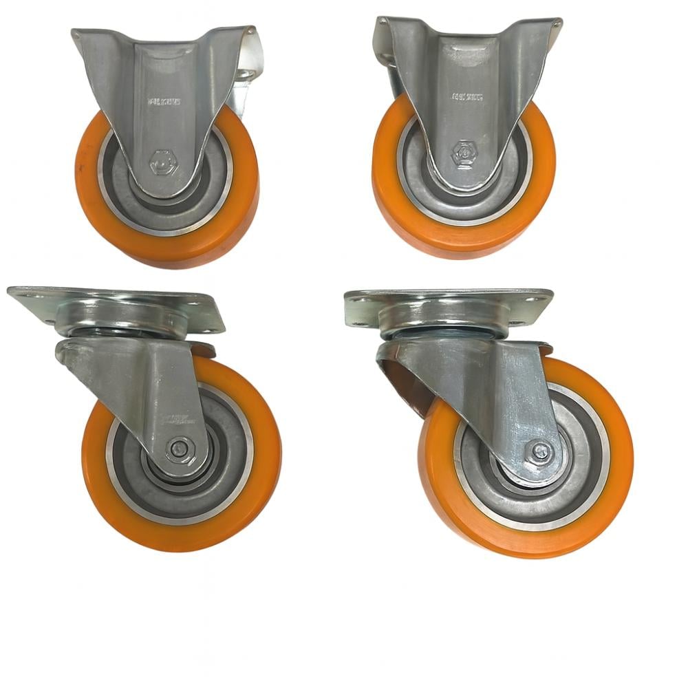 Zwaarlast wielen set – 4 ronde poten Ø 10 cm, 13 cm hoog