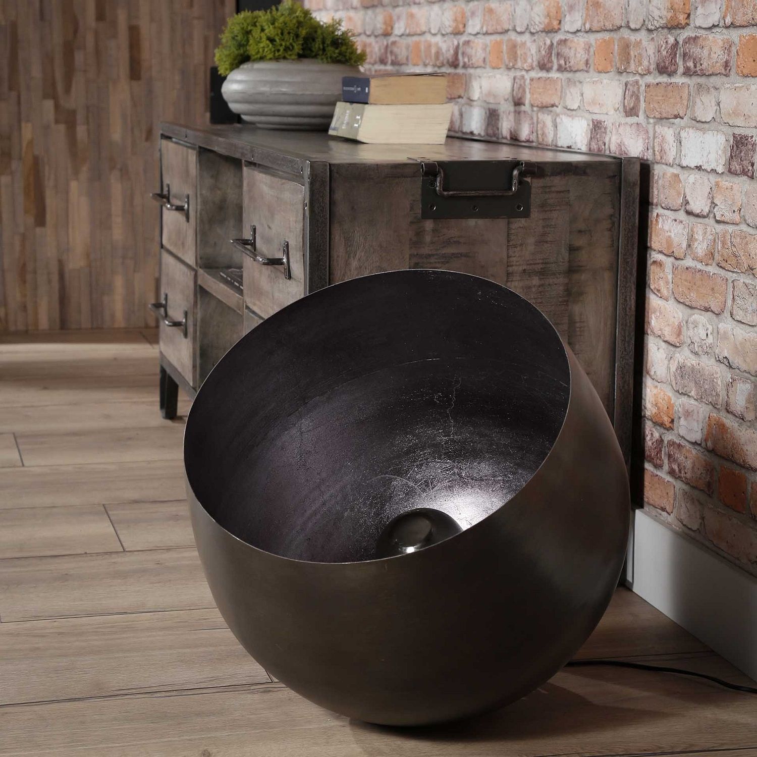Zwart Nikkel Vloerlamp Basket Ø50 – Stijlvolle Verlichting van Zaloni