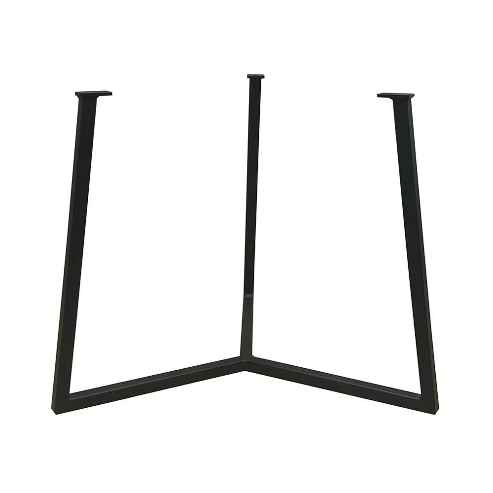 Zwart Rond Stalen Salononderstel Ø 62 cm – Duurzame Meubelpoten van Furniture Legs Europe