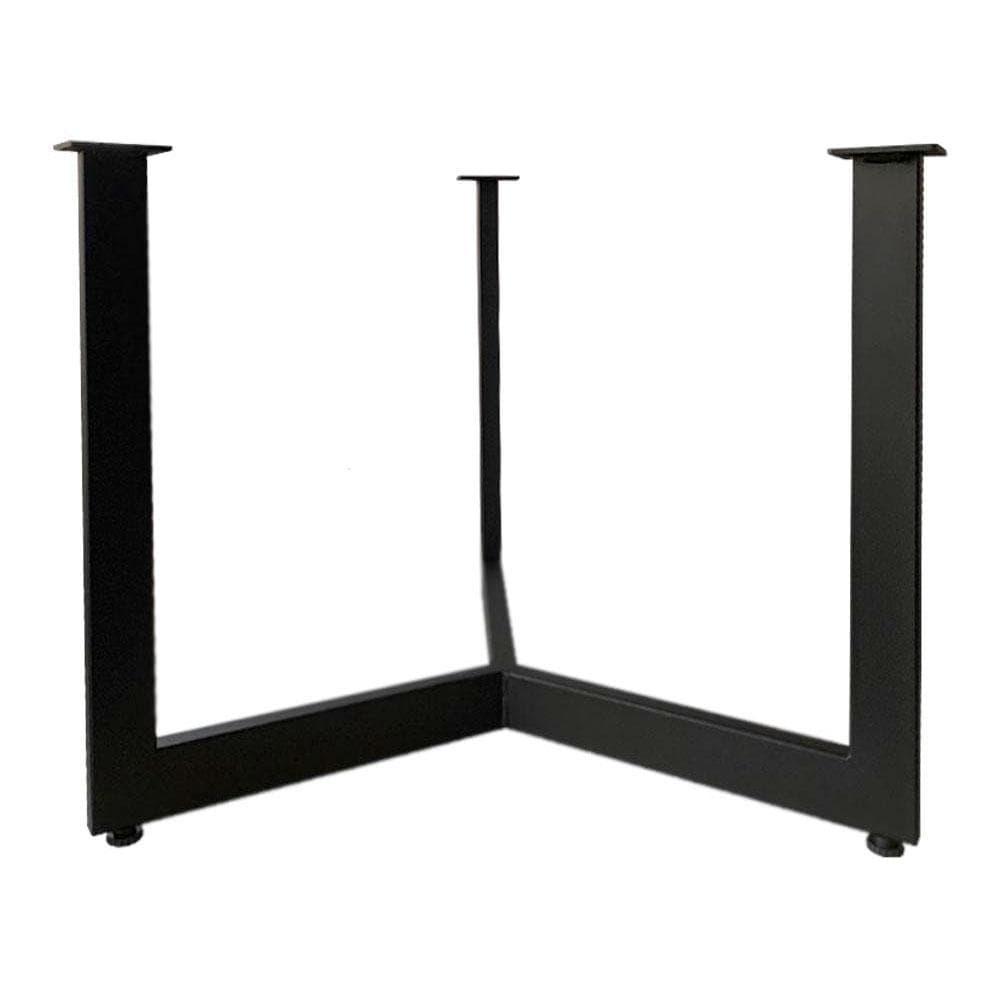 Zwart stalen salononderstel – ronde poten Ø 59 cm, 43 cm hoog – Furniture Legs Europe