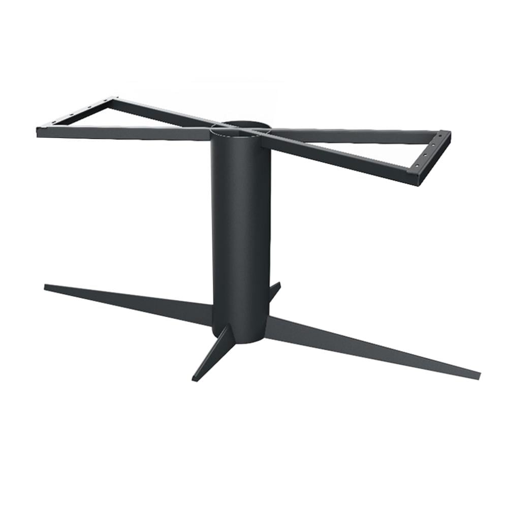 Zwart stalen tafelonderstel 140 × 73 cm – robuuste kolom van Furniture Legs Europe