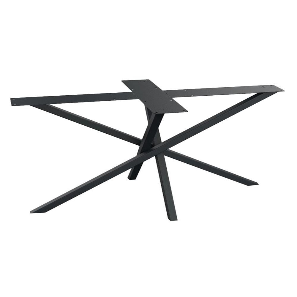 Zwart Stalen Tafelonderstel Mikado 180 × 70 cm – Sterk, Minimalistisch en Direct Klaar voor Installatie