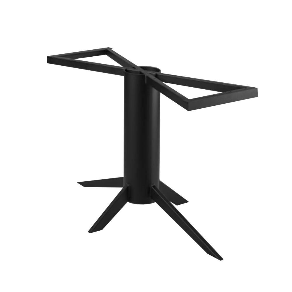 Zwart stalen tafelonderstel – robuuste kolom van 73 cm (140 × 73 cm)