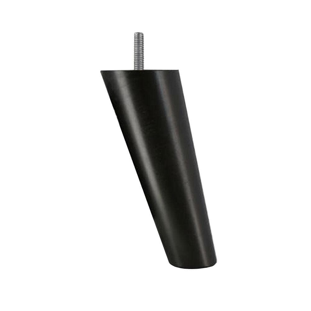Zwarte conische meubelpoot M8 – massief houten staander van Furniture Legs Europe