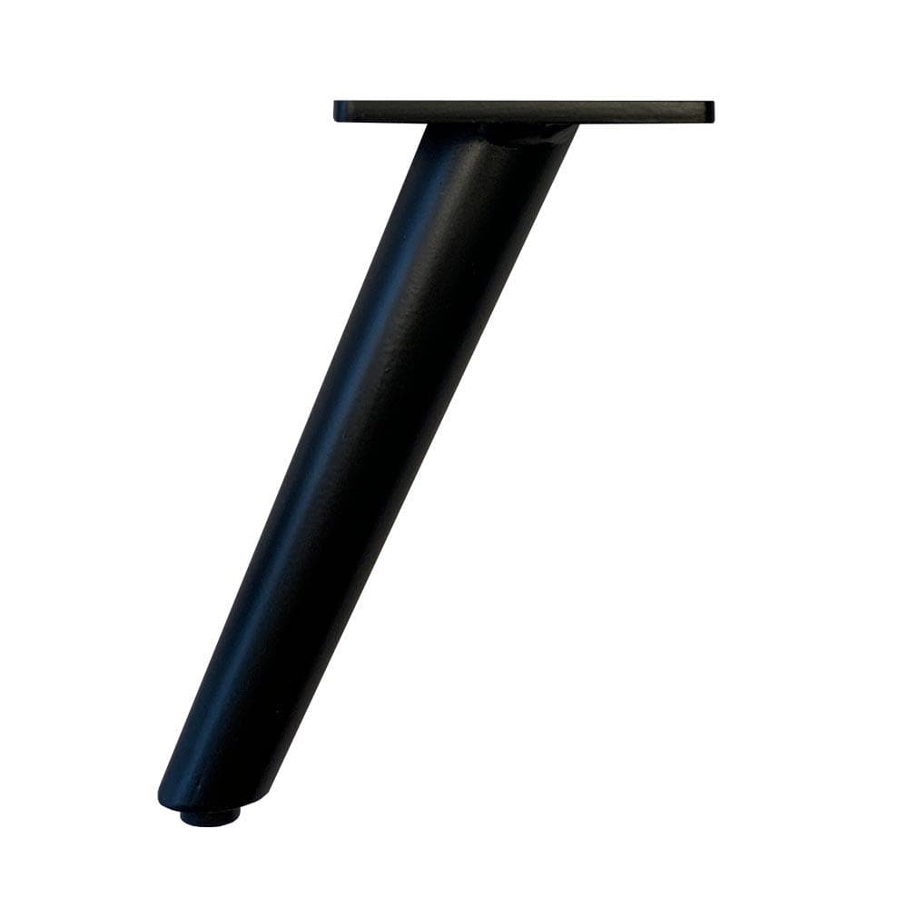 Zwarte conische stalen meubelpoot – 16 cm – Furniture Legs Europe