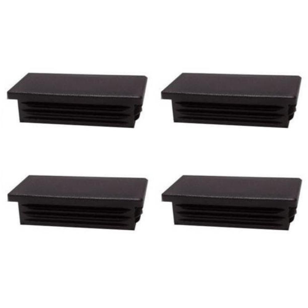 Zwarte inslagdop voor meubelpoten – set van 4 – Furniture Legs Europe