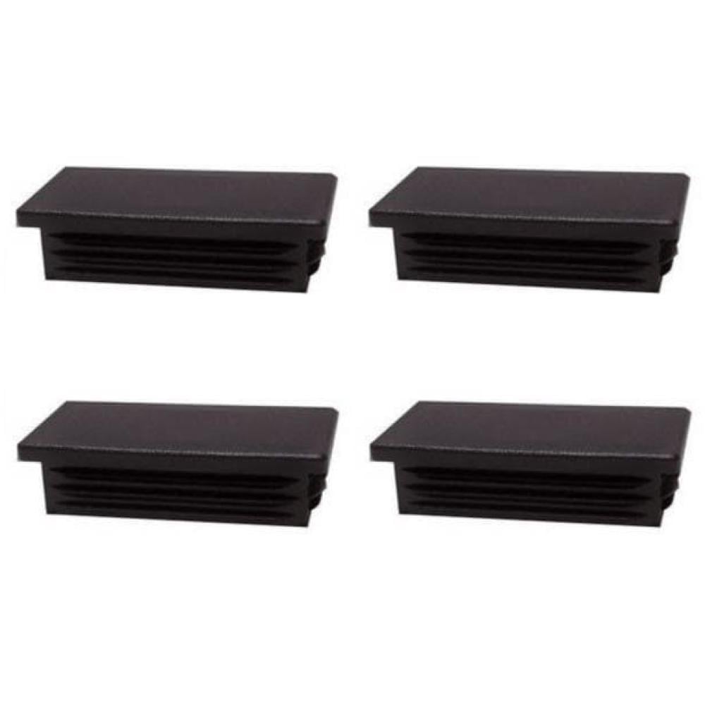 Zwarte kunststof inslagdopjes – 4 stuks, 10 × 4 cm, strak en duurzaam – Furniture Legs Europe