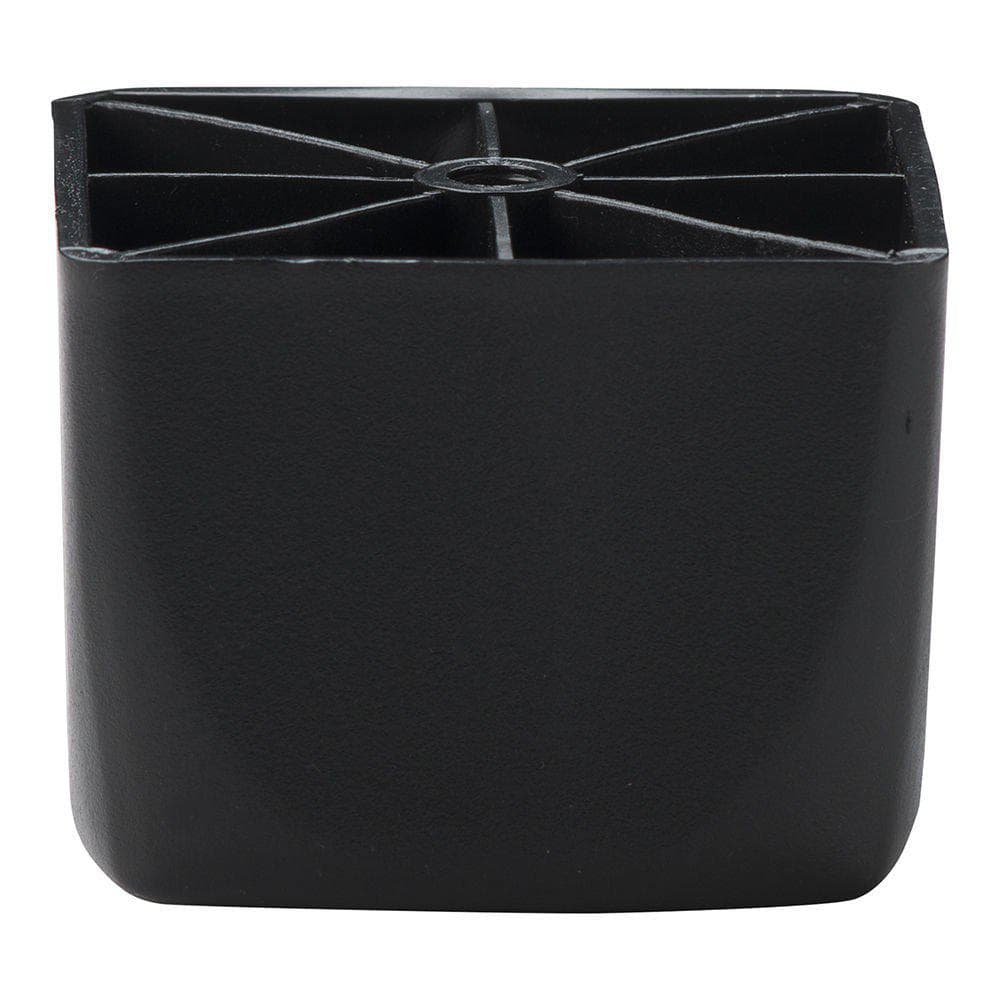 Zwarte kunststof meubelpoot 7 × 7 cm – compacte en stevige oplossing van Furniture Legs Europe