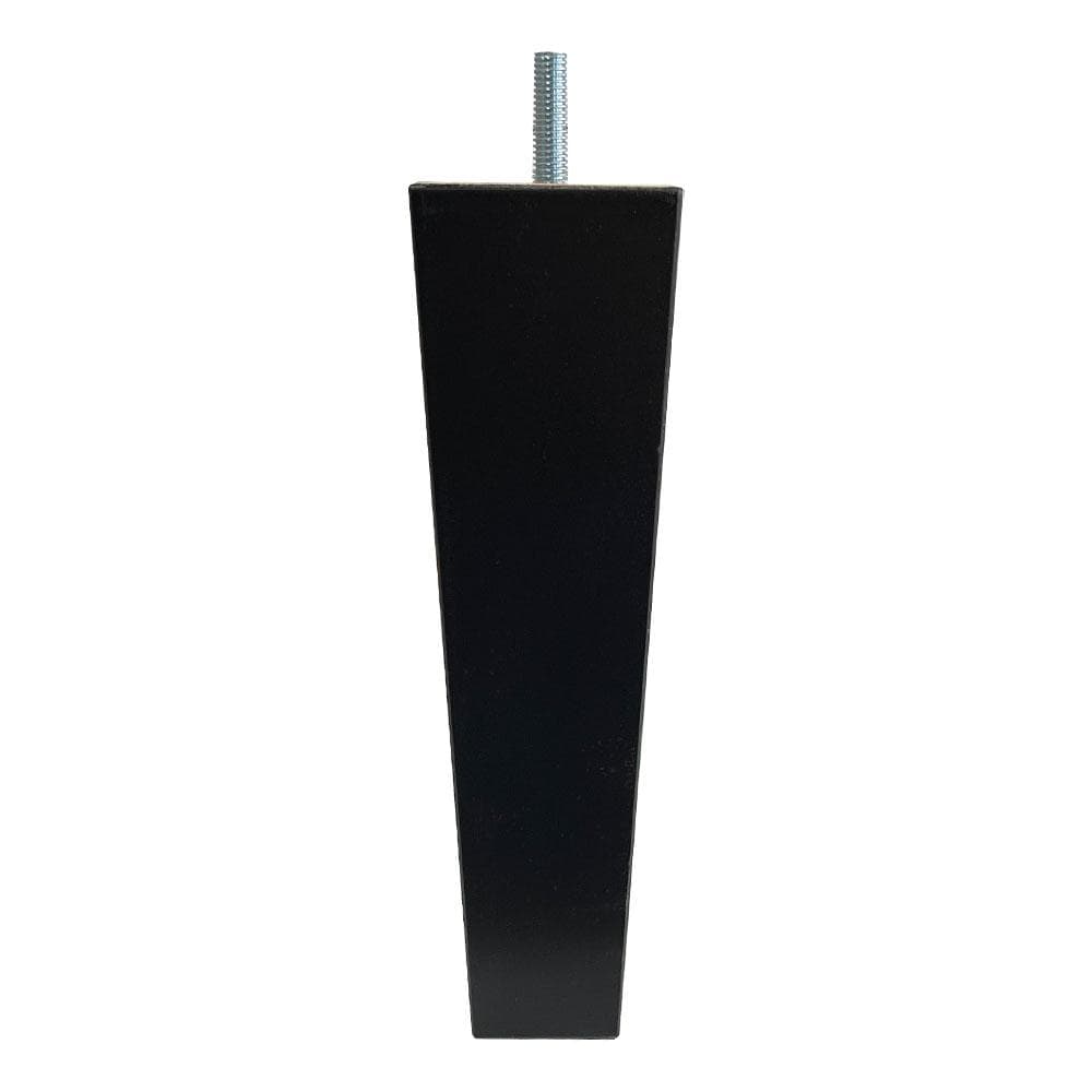 Zwarte massief houten meubelpoot met M8 draadeind – 19,5 cm hoog