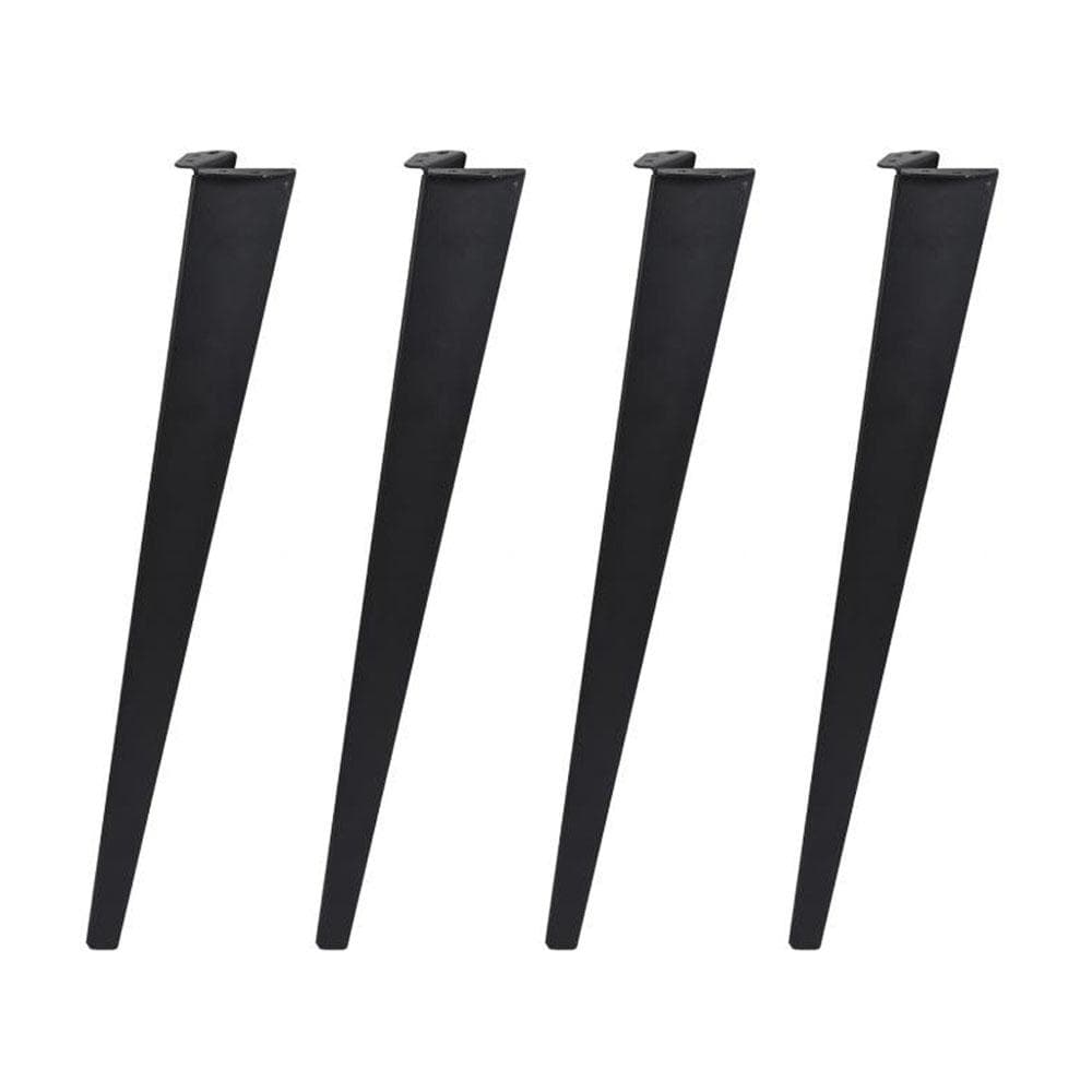 Zwarte massief stalen meubelpoot – 72 cm, 4 stuks | Furniture Legs Europe