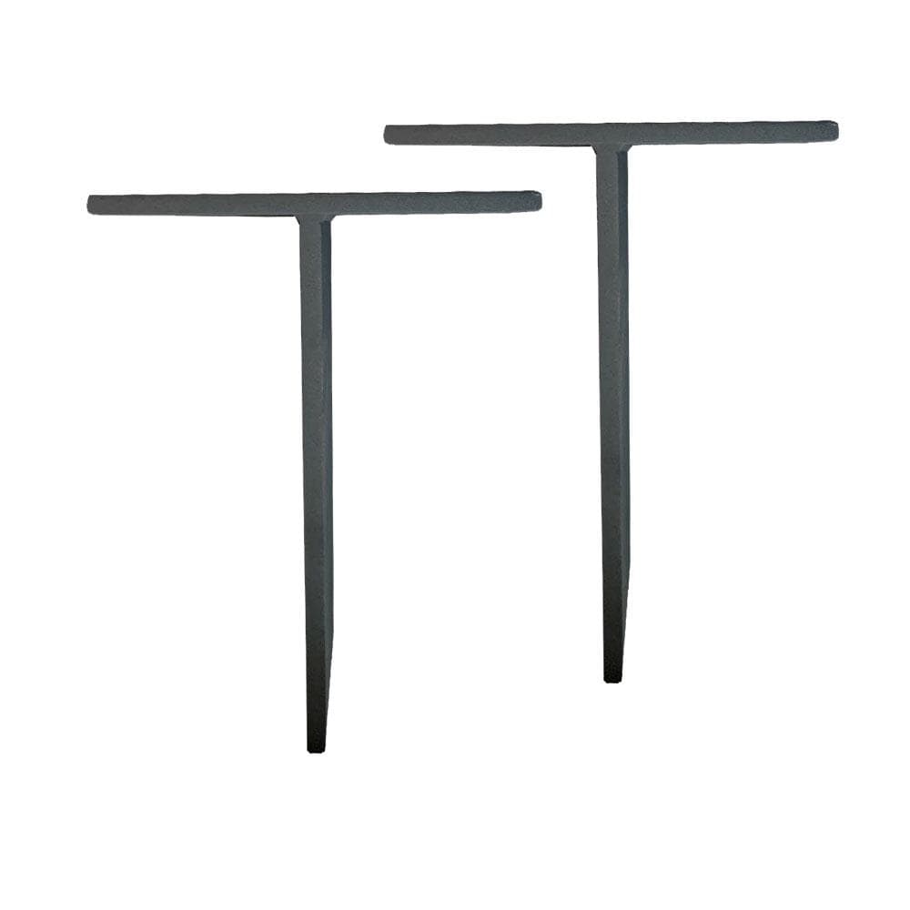 Zwarte massief stalen meubelpoot T‑vorm – 2 stuks – Furniture Legs Europe
